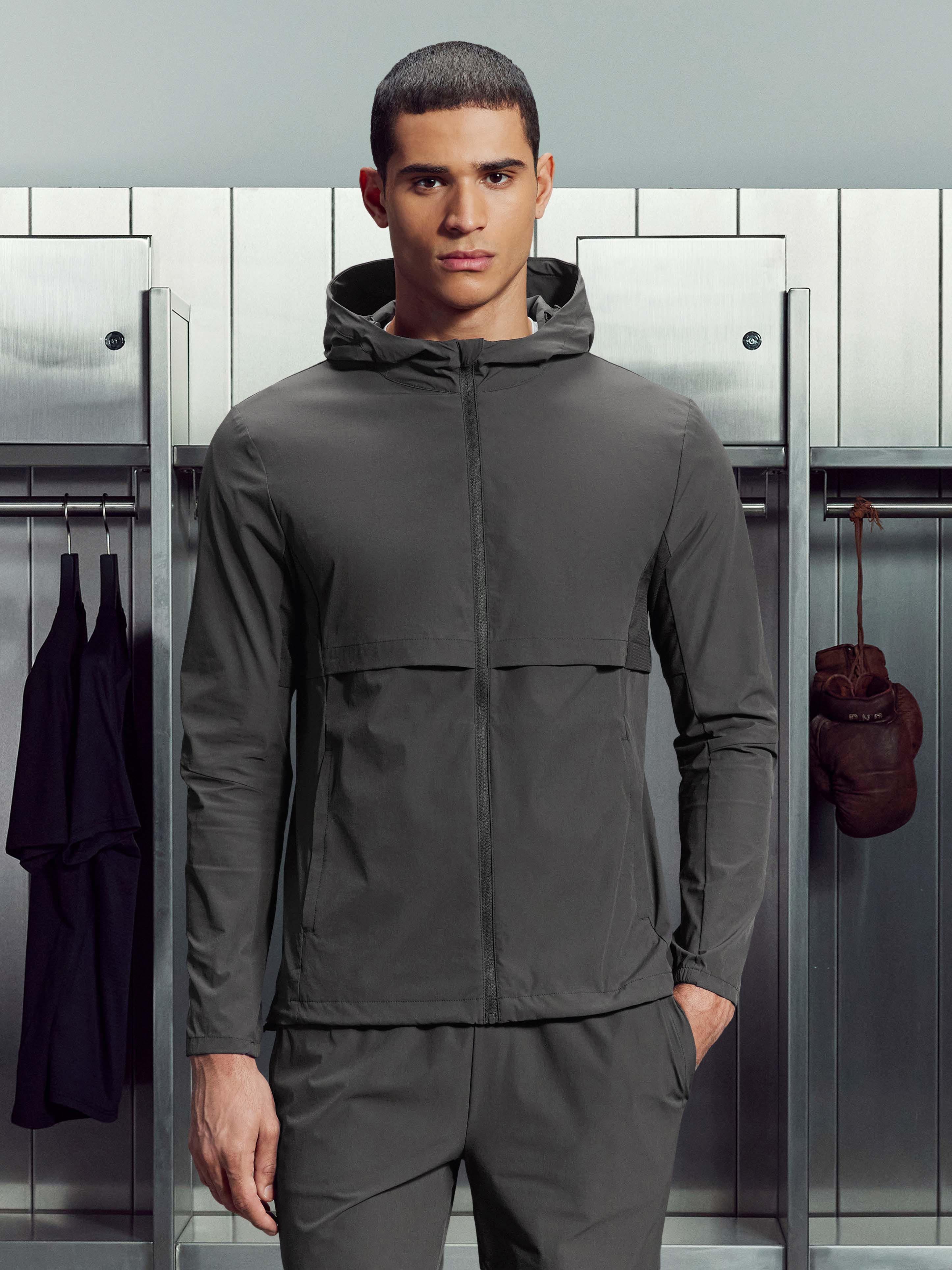 Mens Performance Windbreaker in Grey