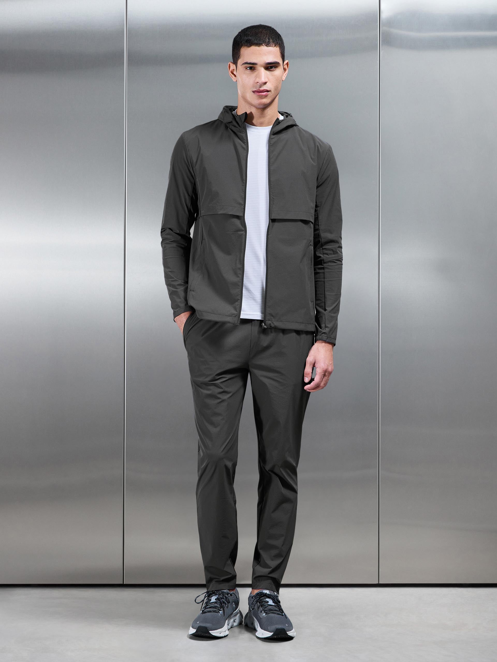 Mens Performance Windbreaker in Grey