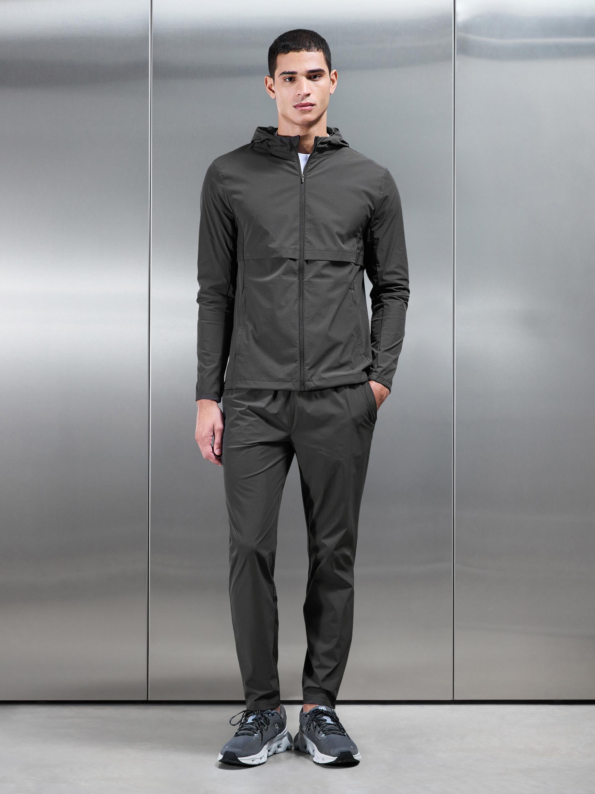 Mens Performance Windbreaker in Grey
