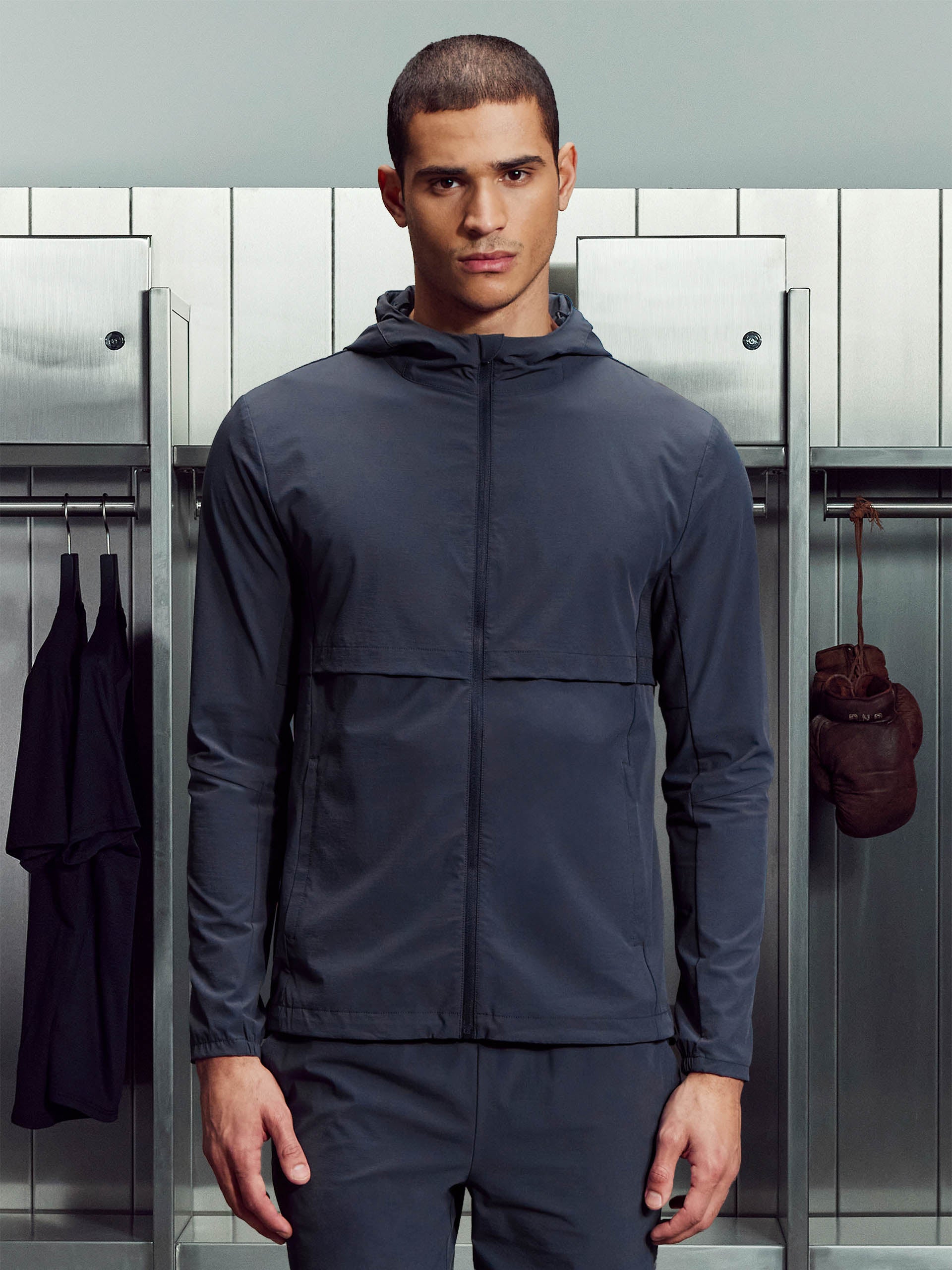 Mens Performance Windbreaker in Slate Blue