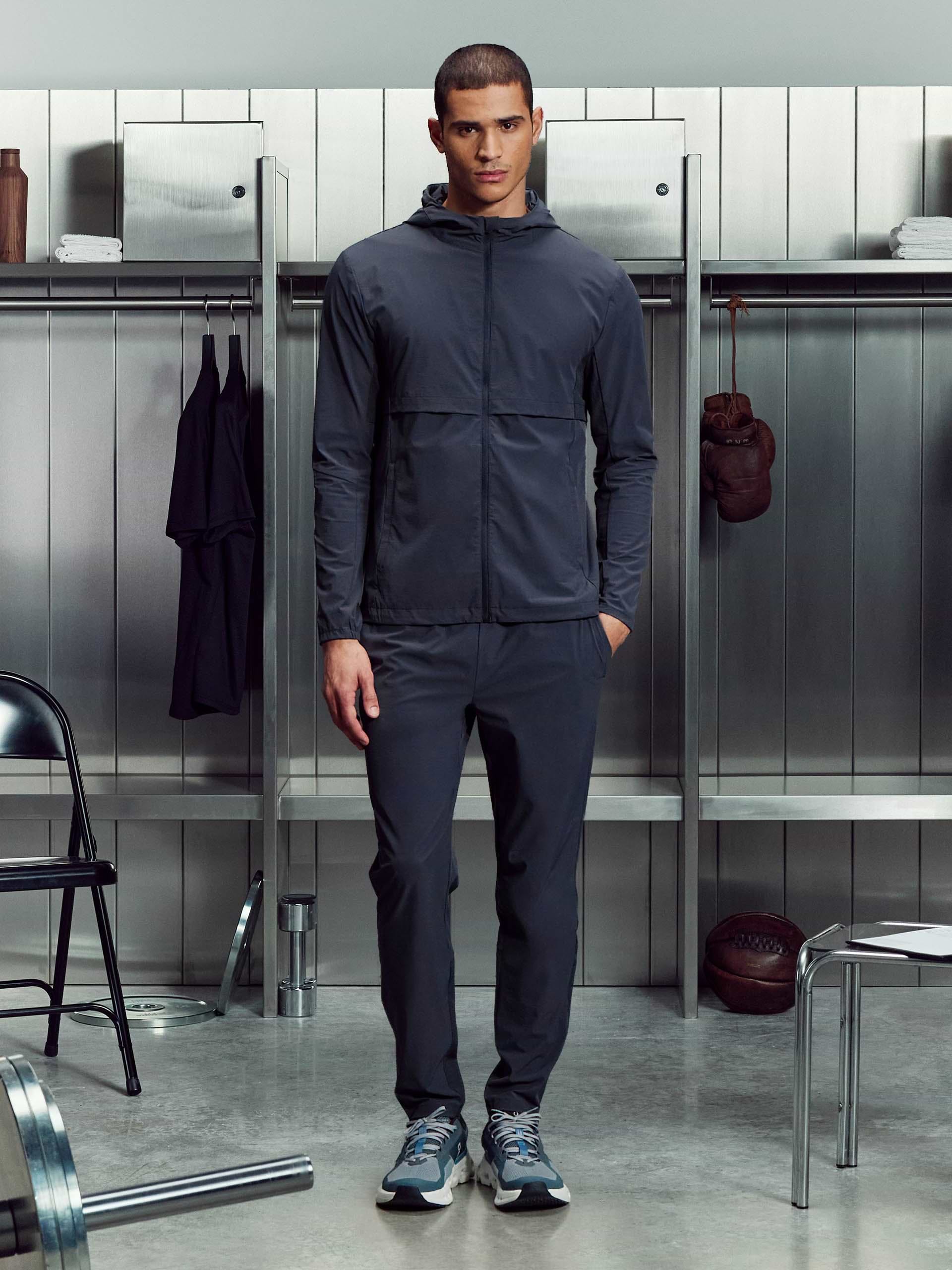 Mens Performance Windbreaker in Slate Blue