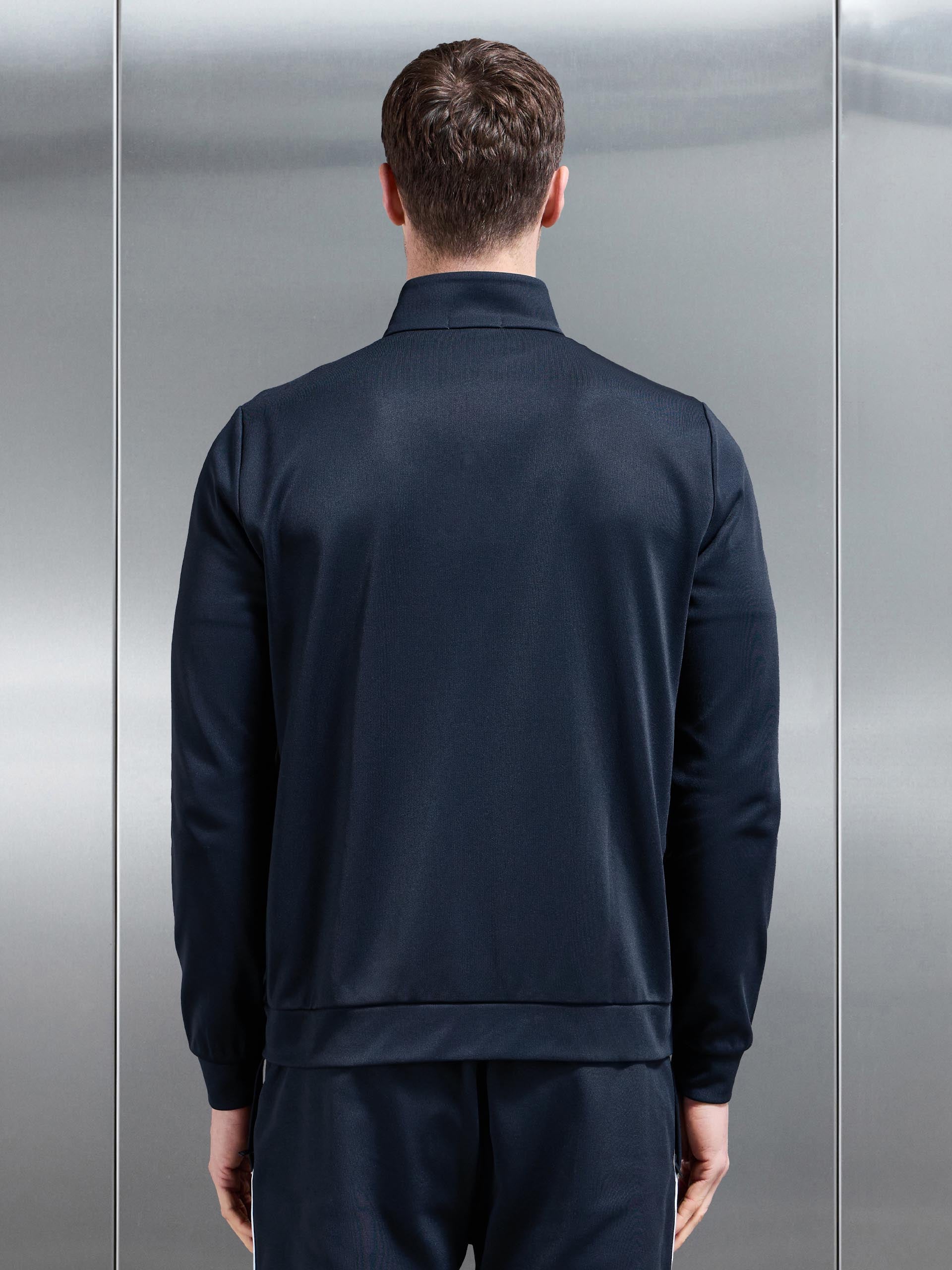 Mens Piping Track Jacket in Navy