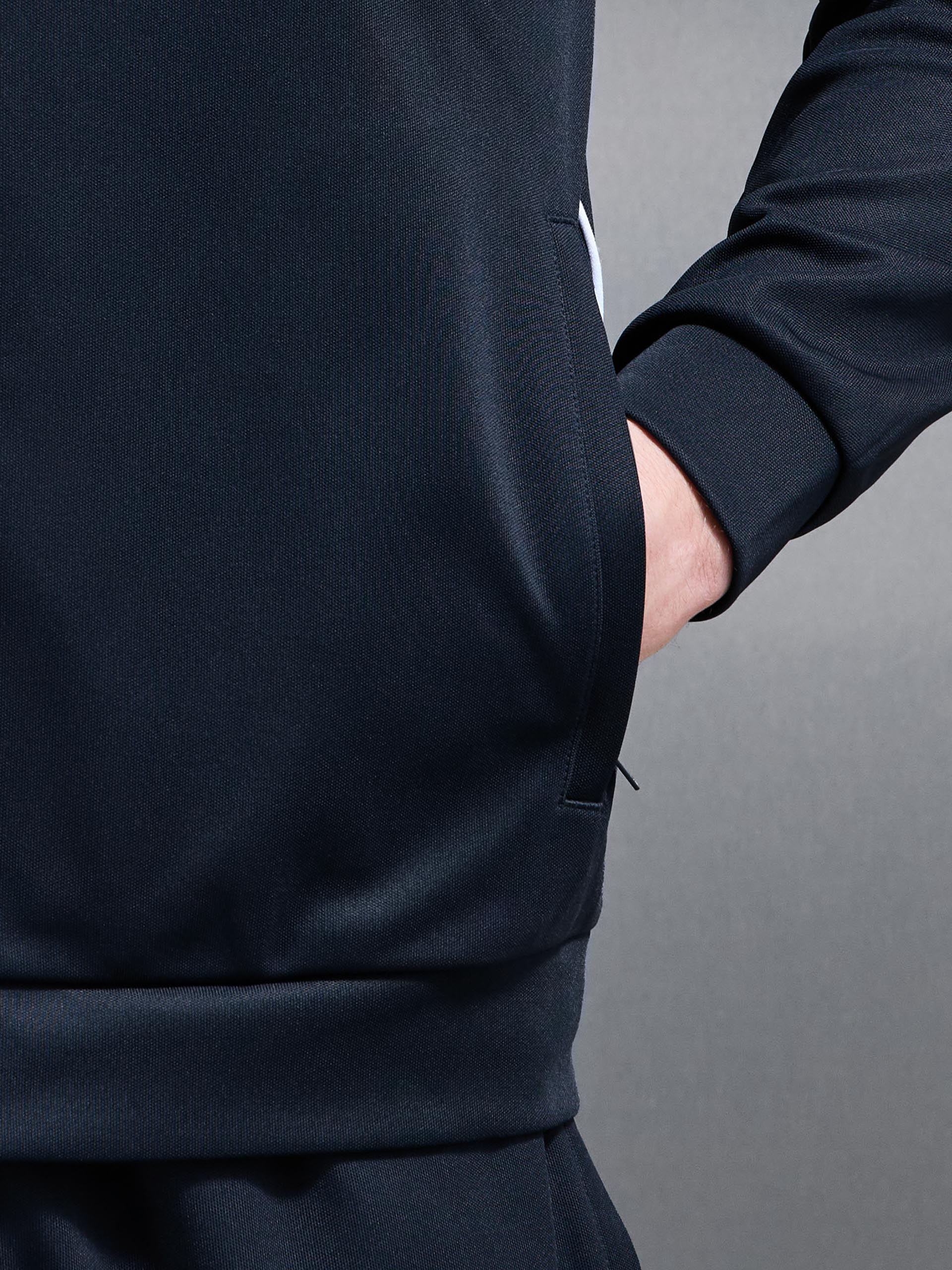 Mens Piping Track Jacket in Navy