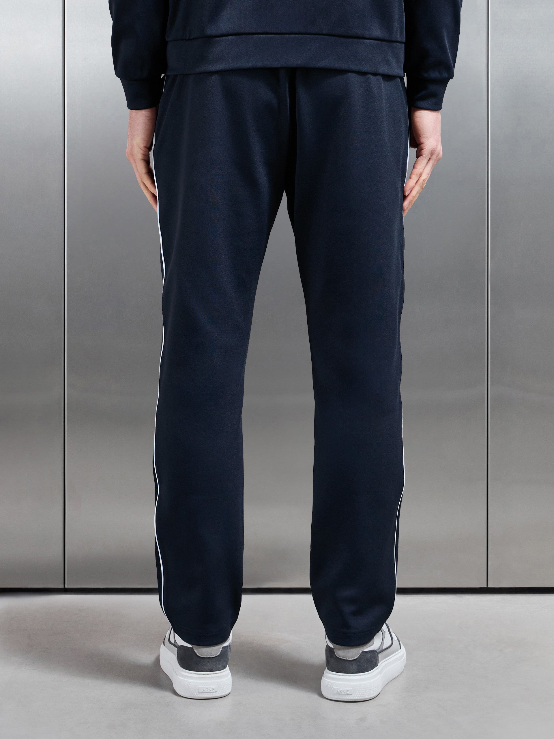 Mens Piping Track Pant in Navy