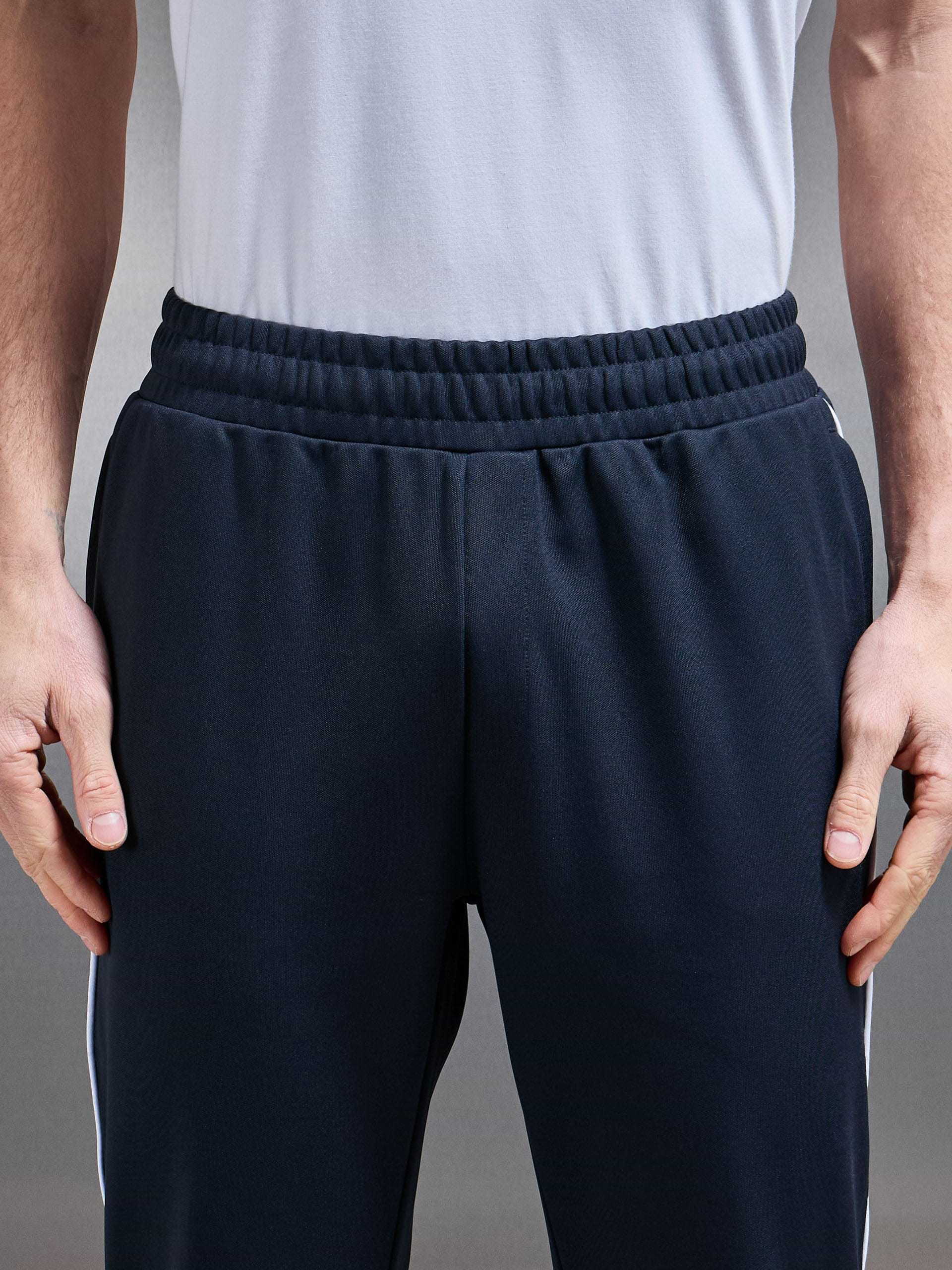 Piping Track Pant in Navy