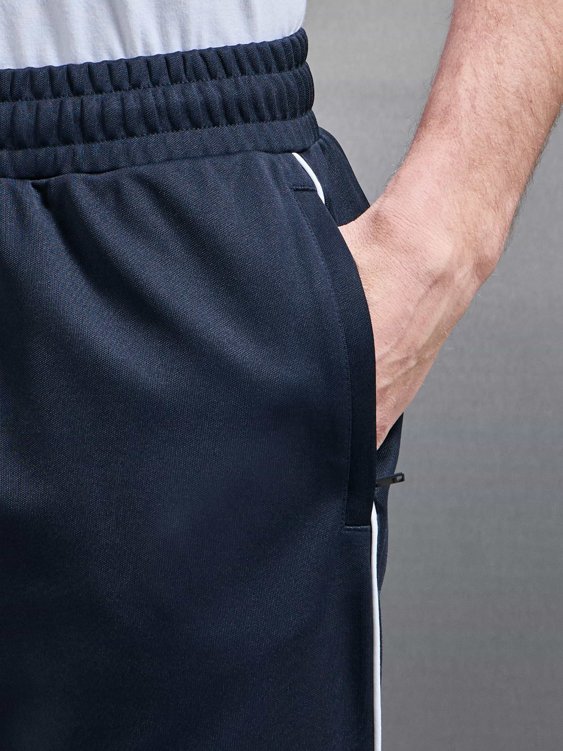 Piping Track Pant in Navy