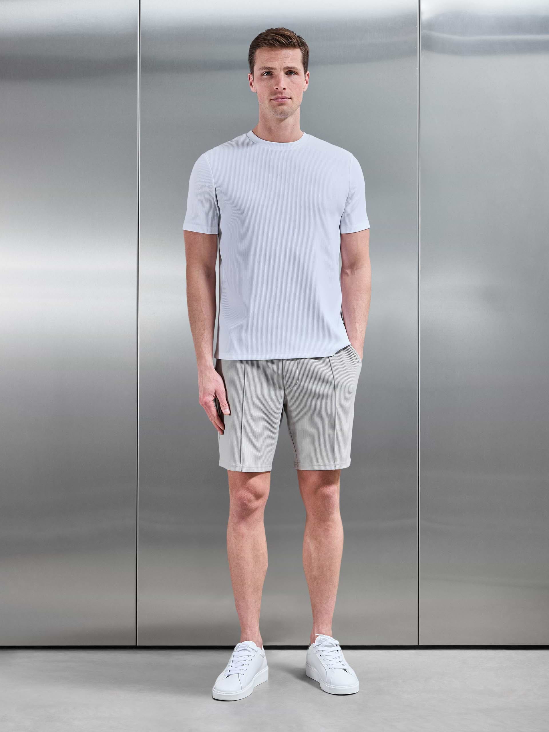 Pleated T-Shirt in White