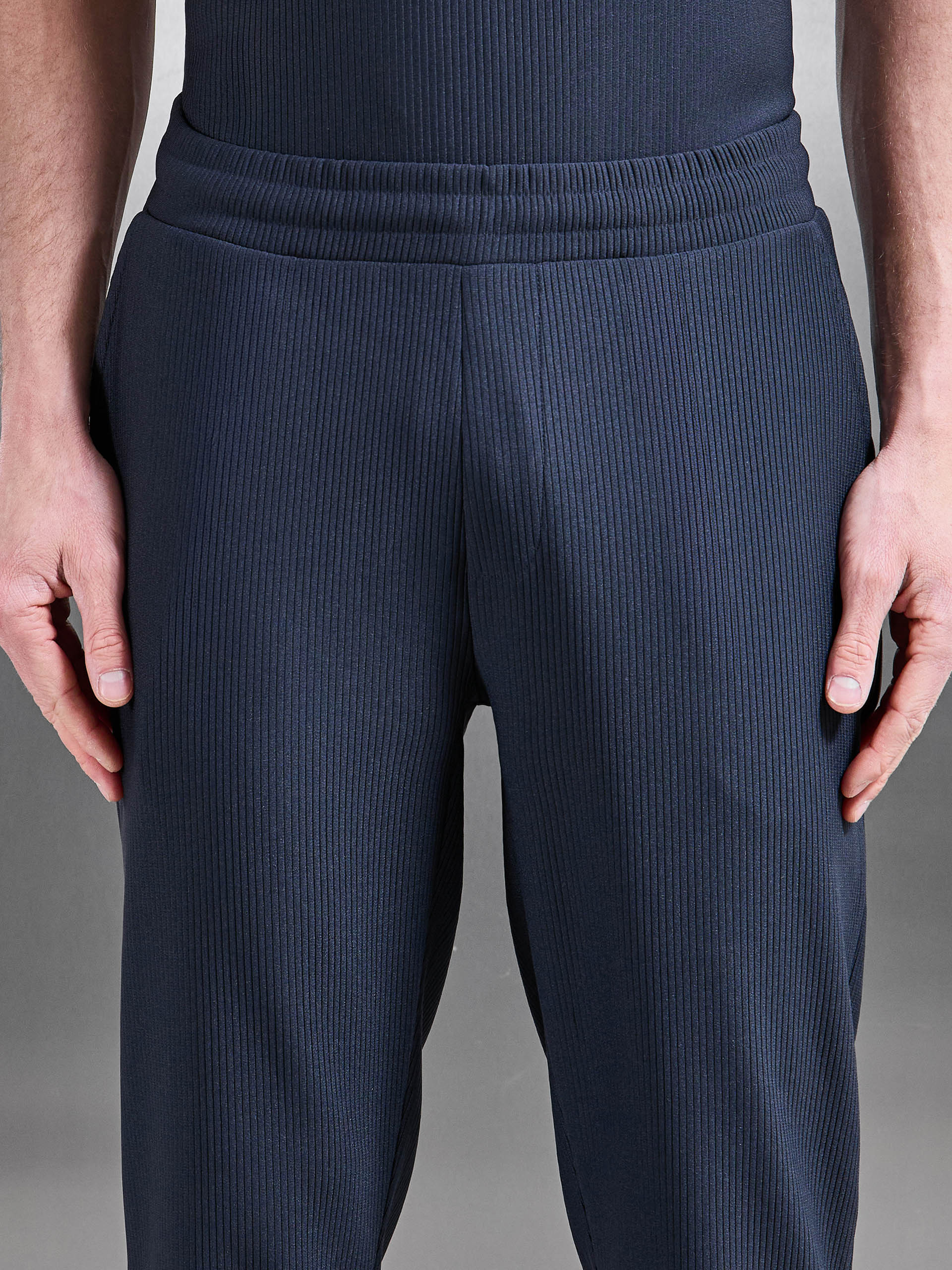 Mens Pleated Trouser in Navy