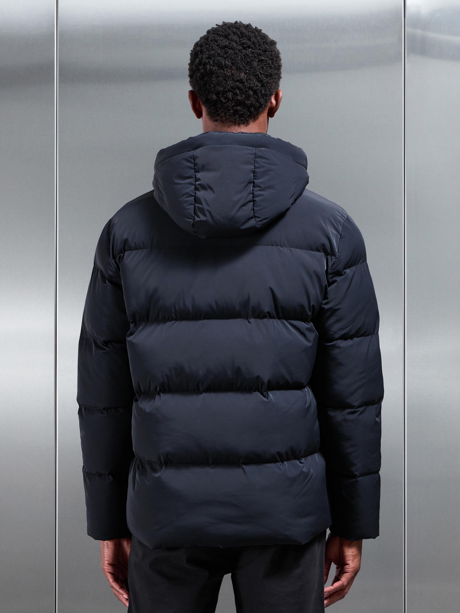 Mens Puffer Parka in Black