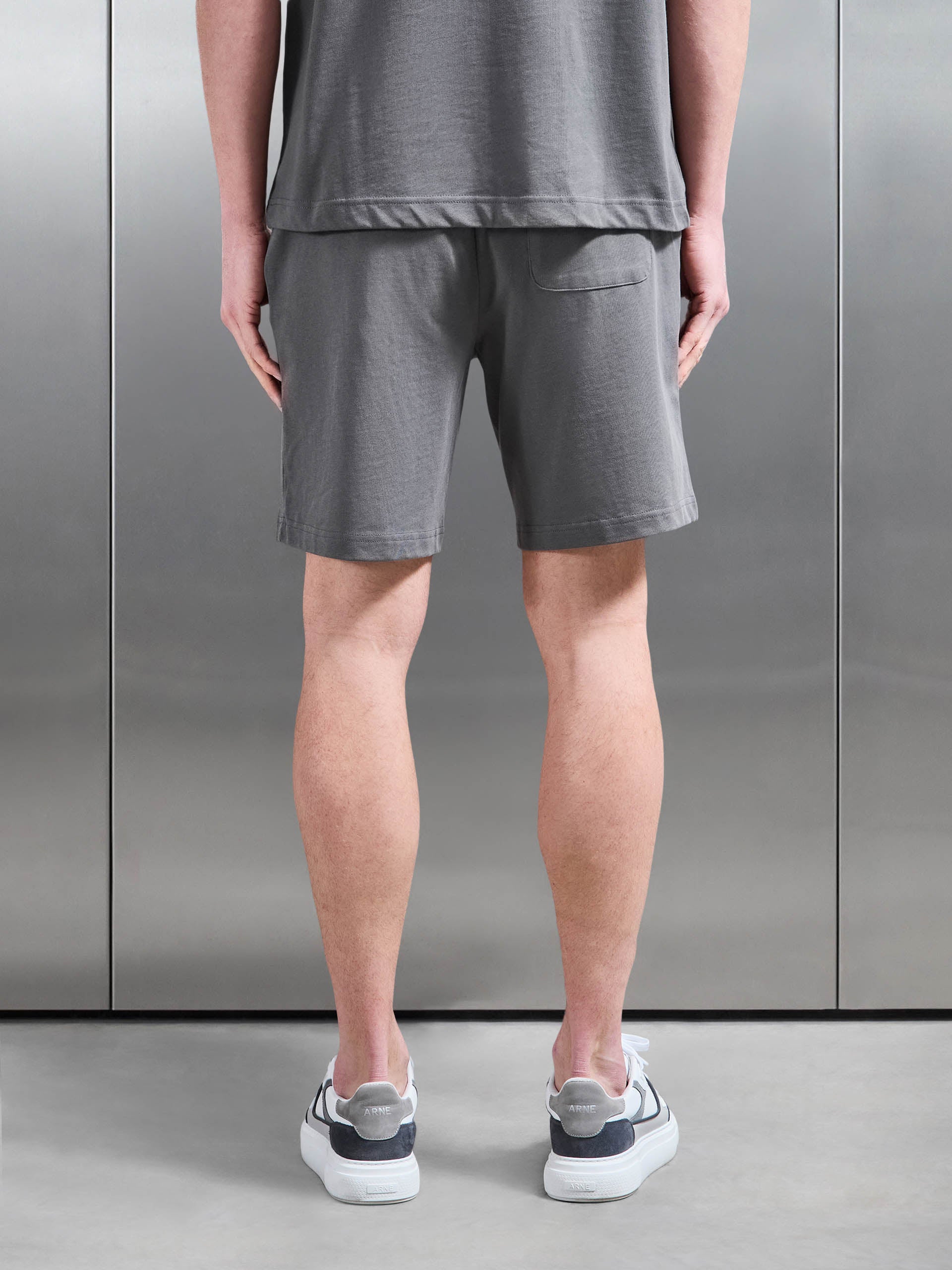 Mens Relaxed Fit Cotton Short in Grey