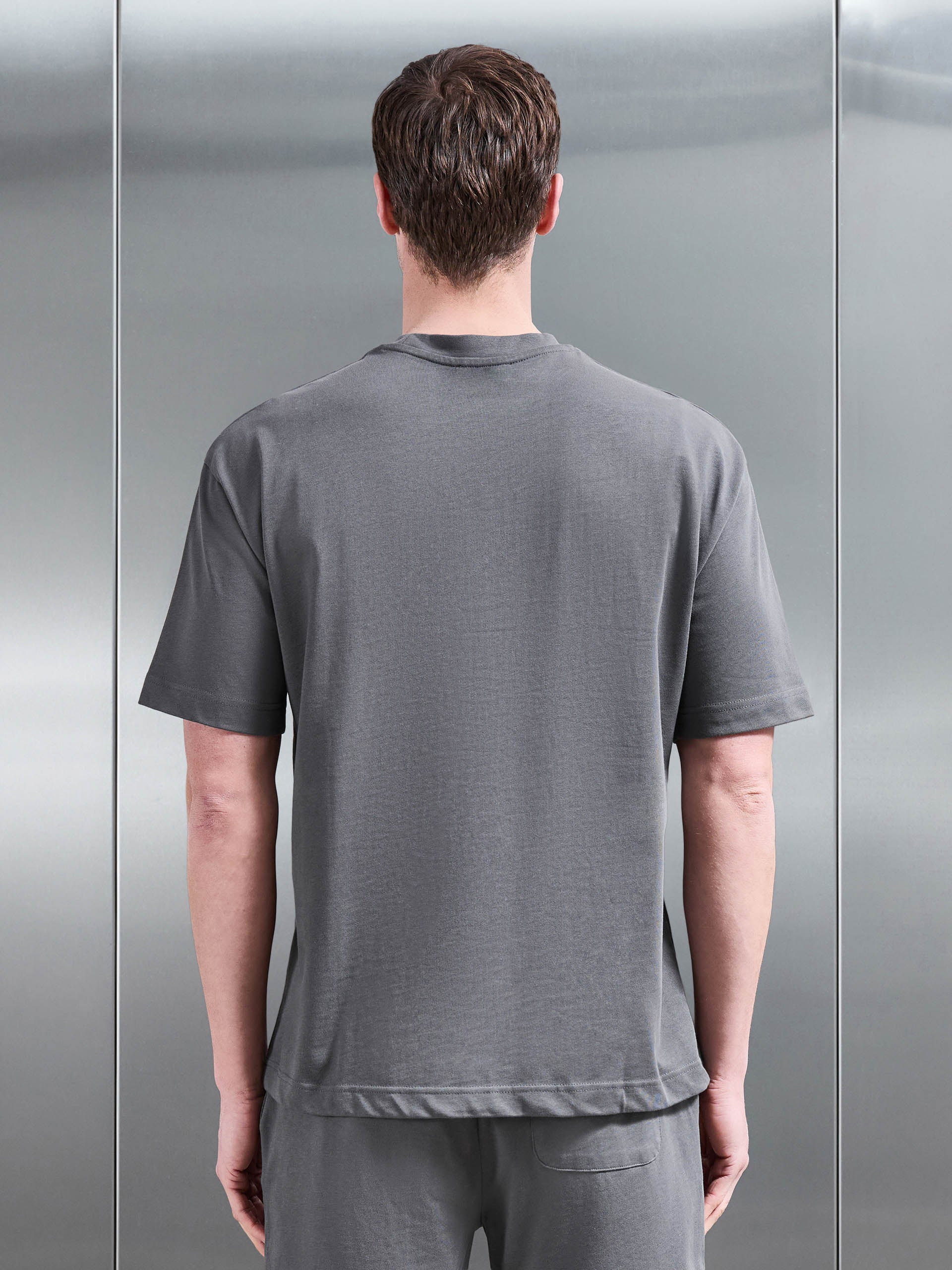 Mens Relaxed Fit Cotton T-Shirt in Grey