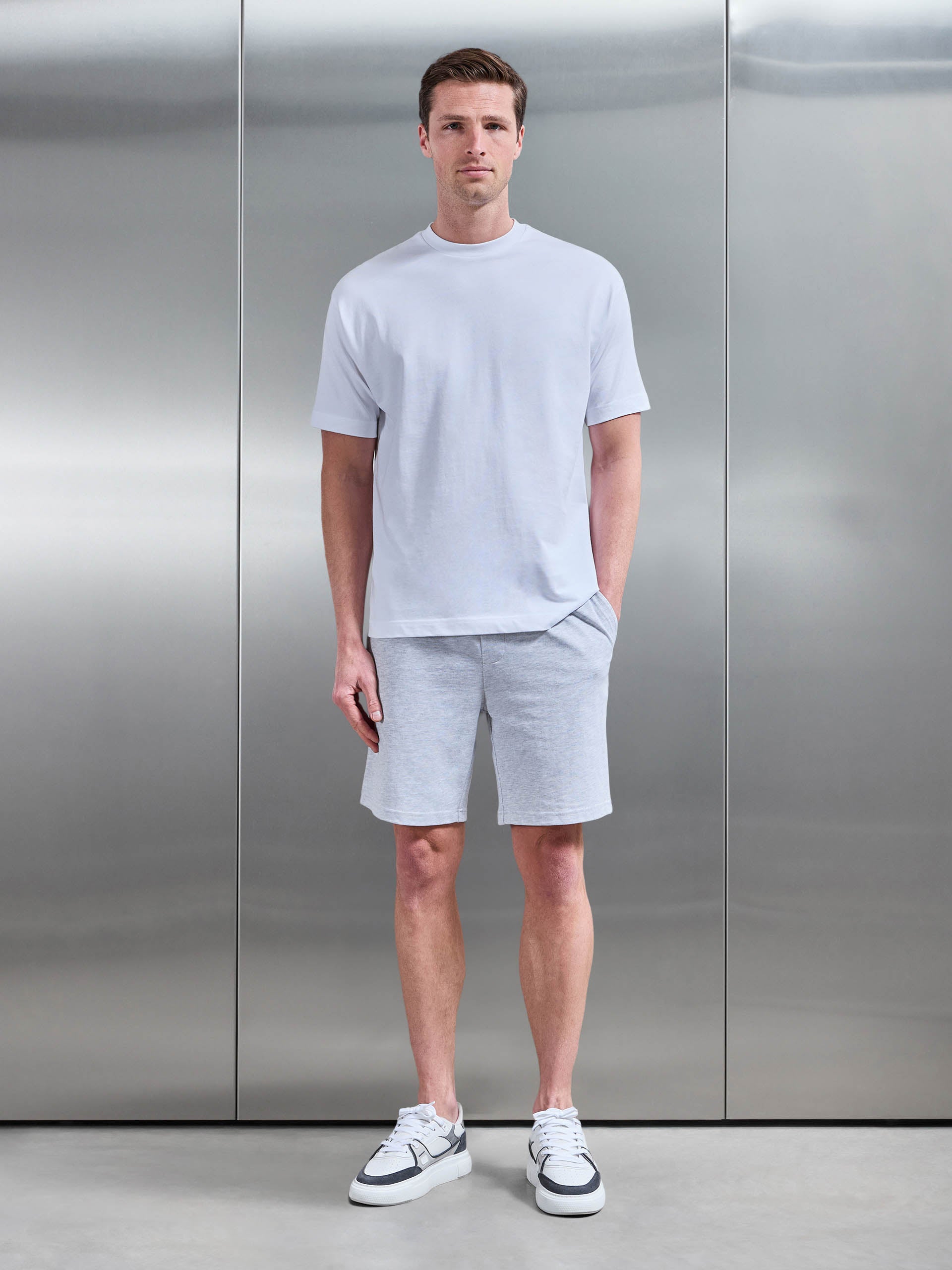 Mens Relaxed Fit Cotton T-Shirt in White
