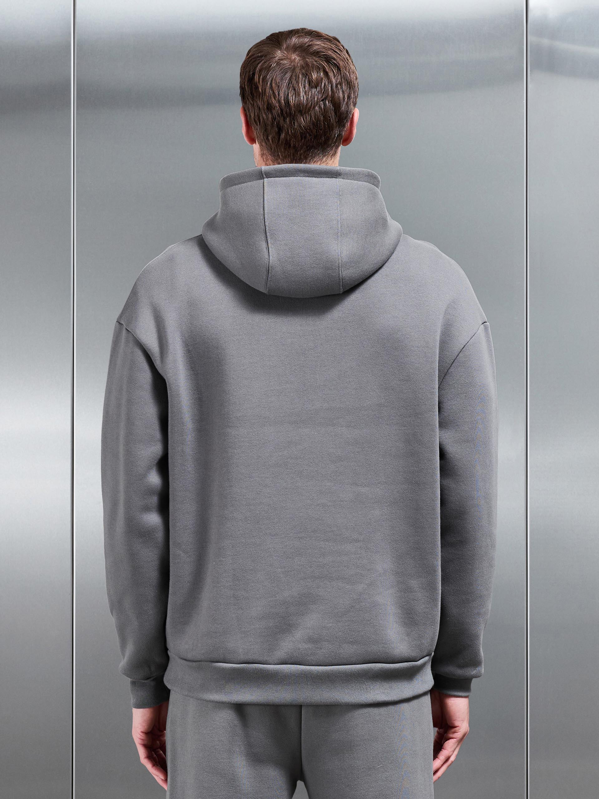 Mens Relaxed Fit Hoodie in Grey