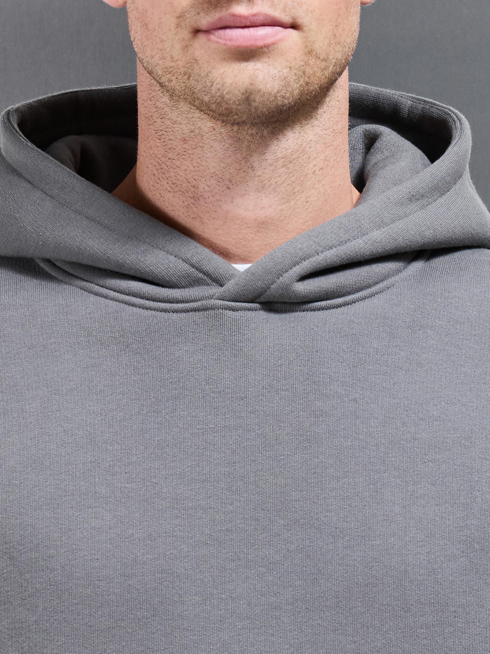 Mens Relaxed Fit Hoodie in Grey