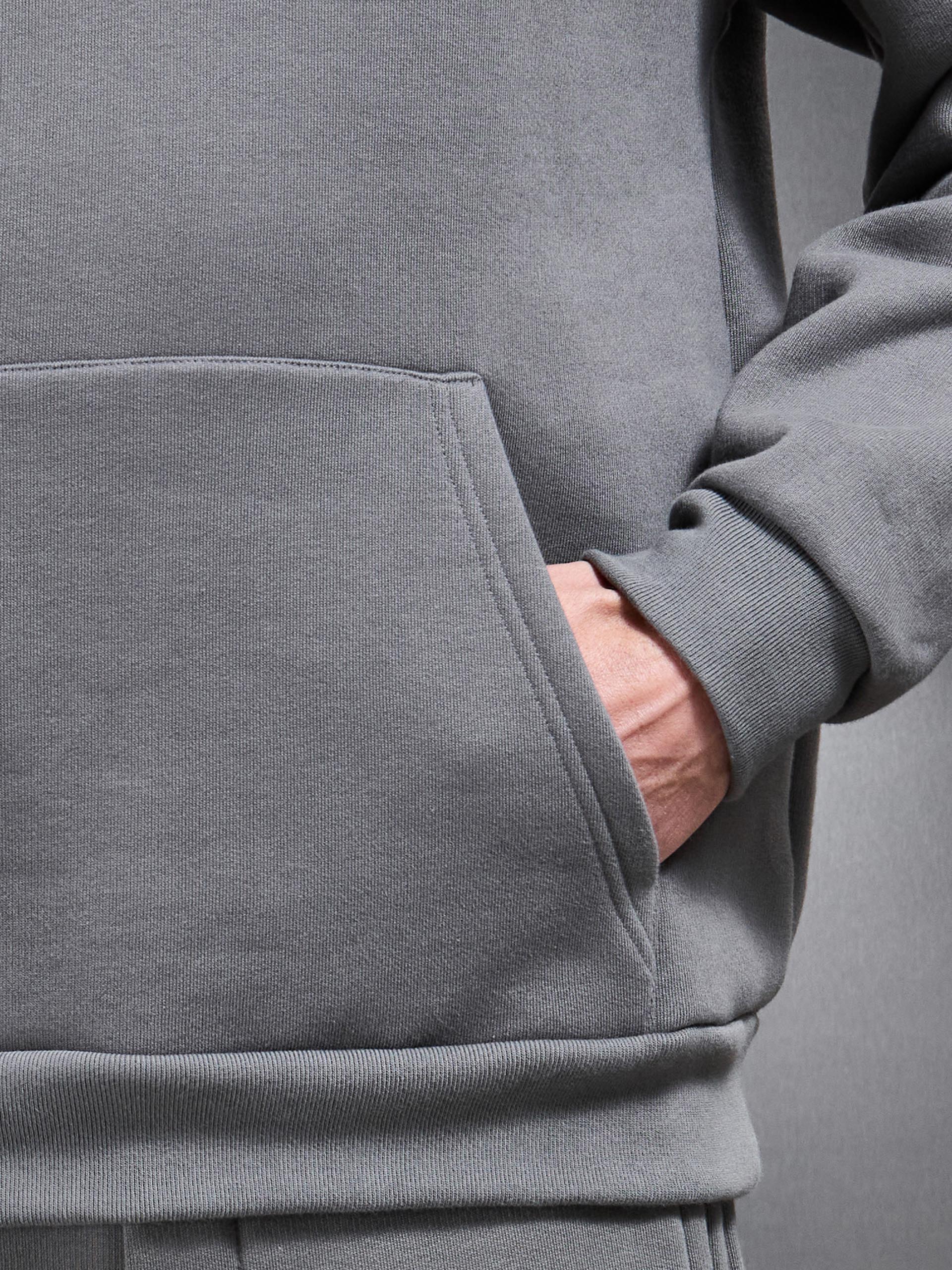 Mens Relaxed Fit Hoodie in Grey