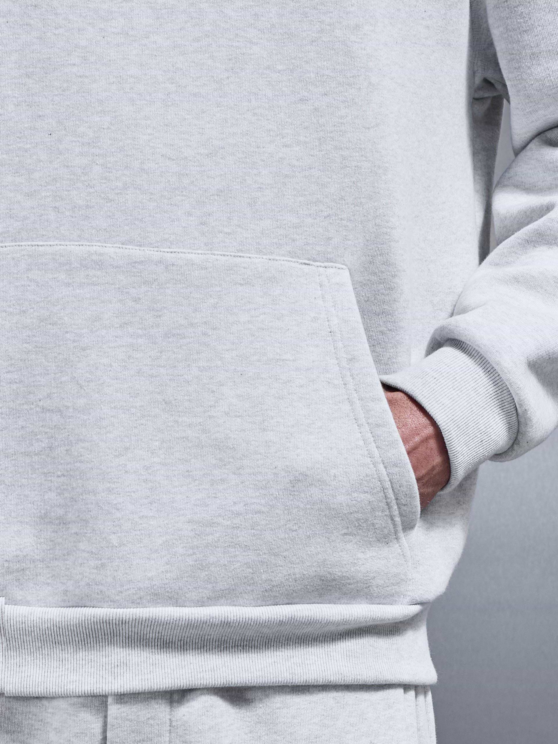 Relaxed Fit Hoodie in Marl Grey