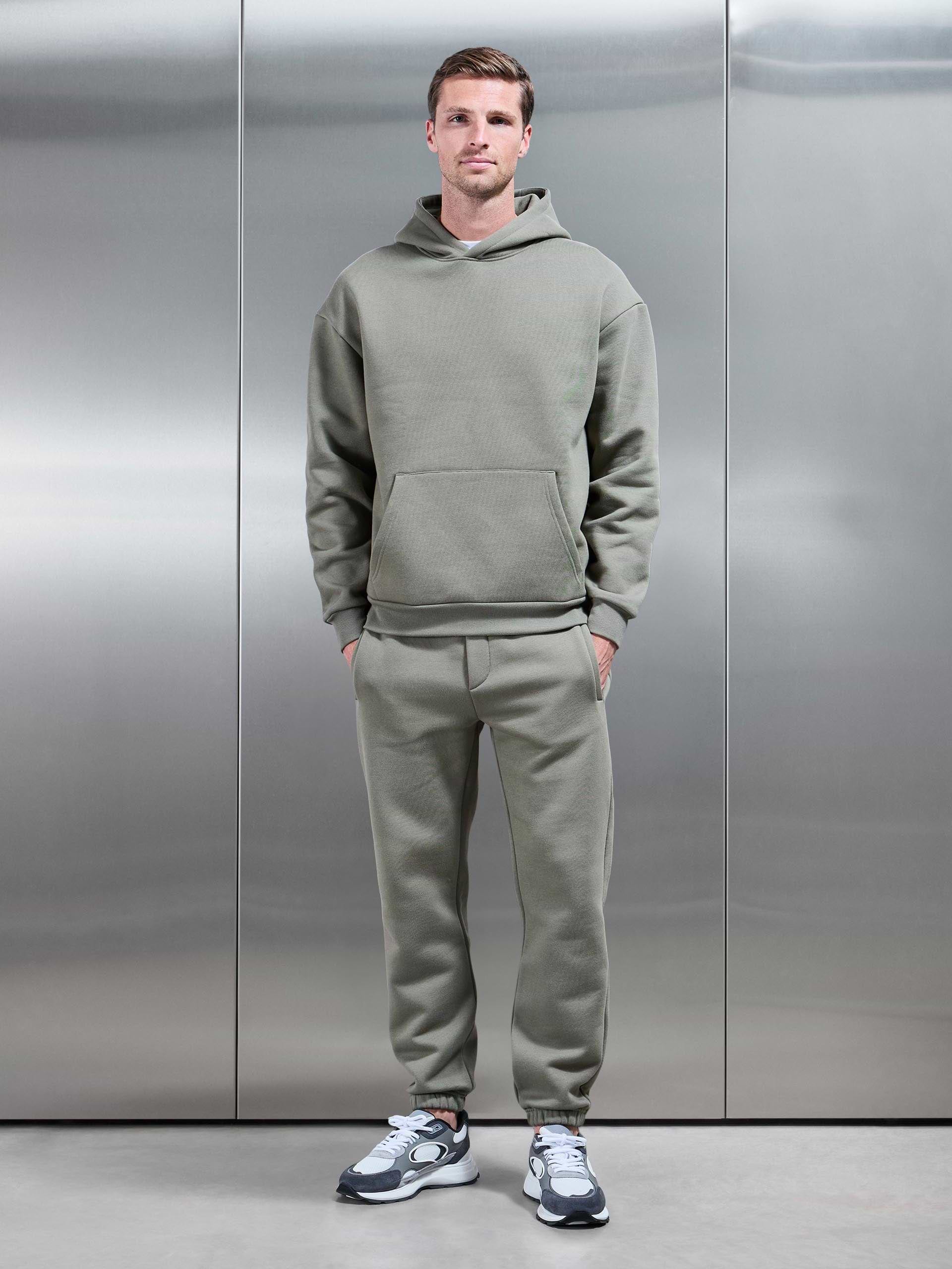Relaxed Fit Hoodie in Olive