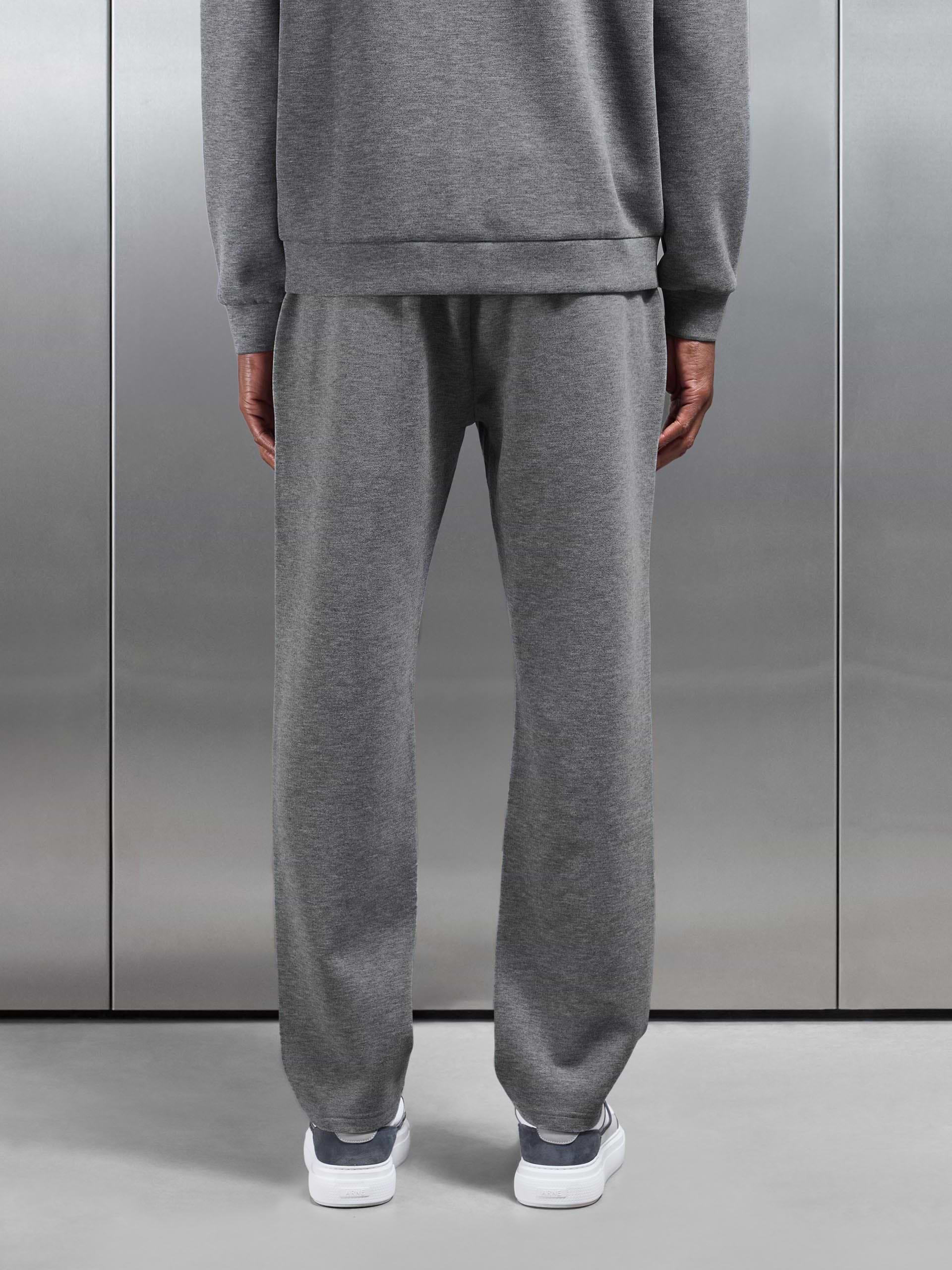 Relaxed Fit Knitted Jogger in Charcoal Marl