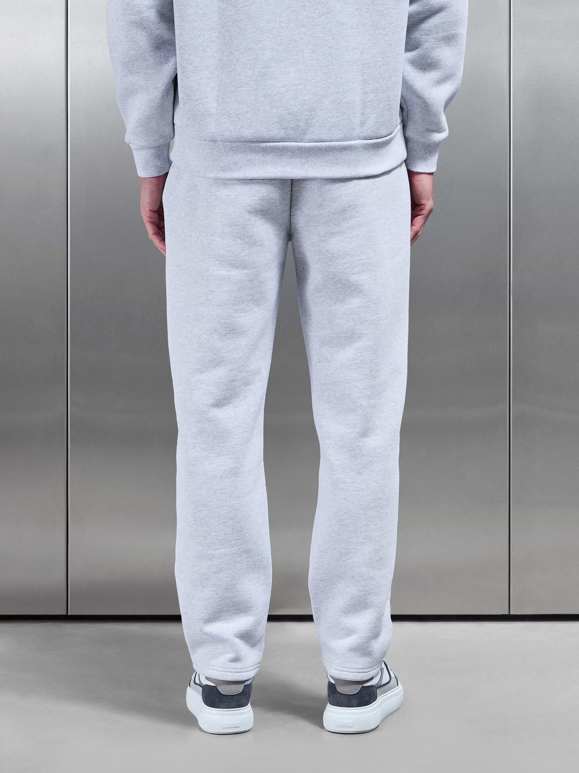 Relaxed Fit Straight Leg Jogger in Marl Grey