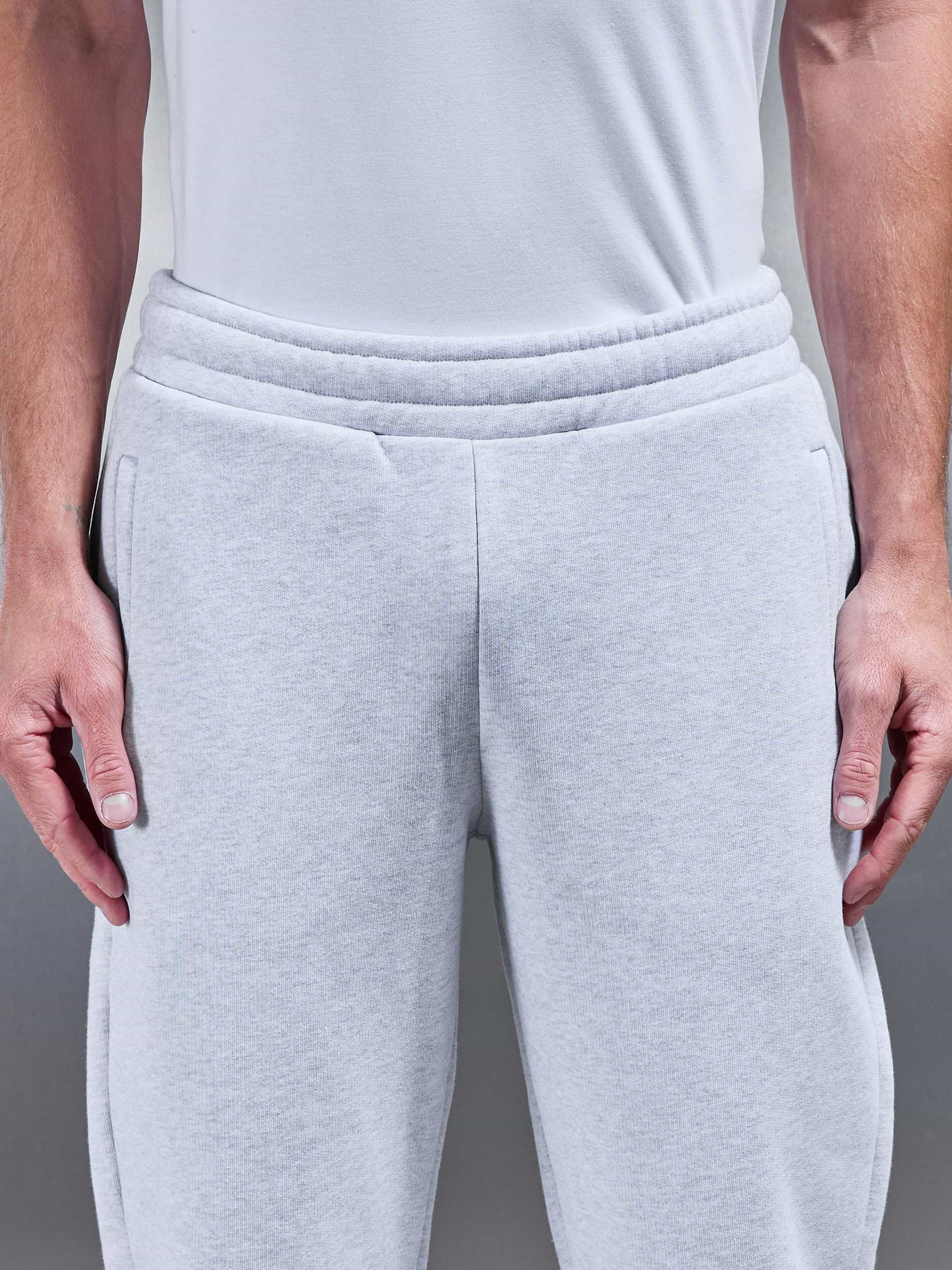 Relaxed Fit Straight Leg Jogger in Marl Grey