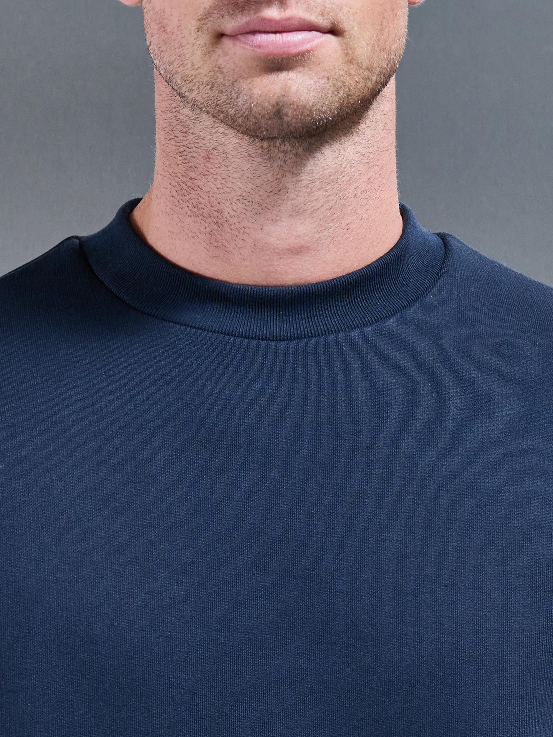 Mens Relaxed Fit Sweatshirt in Navy