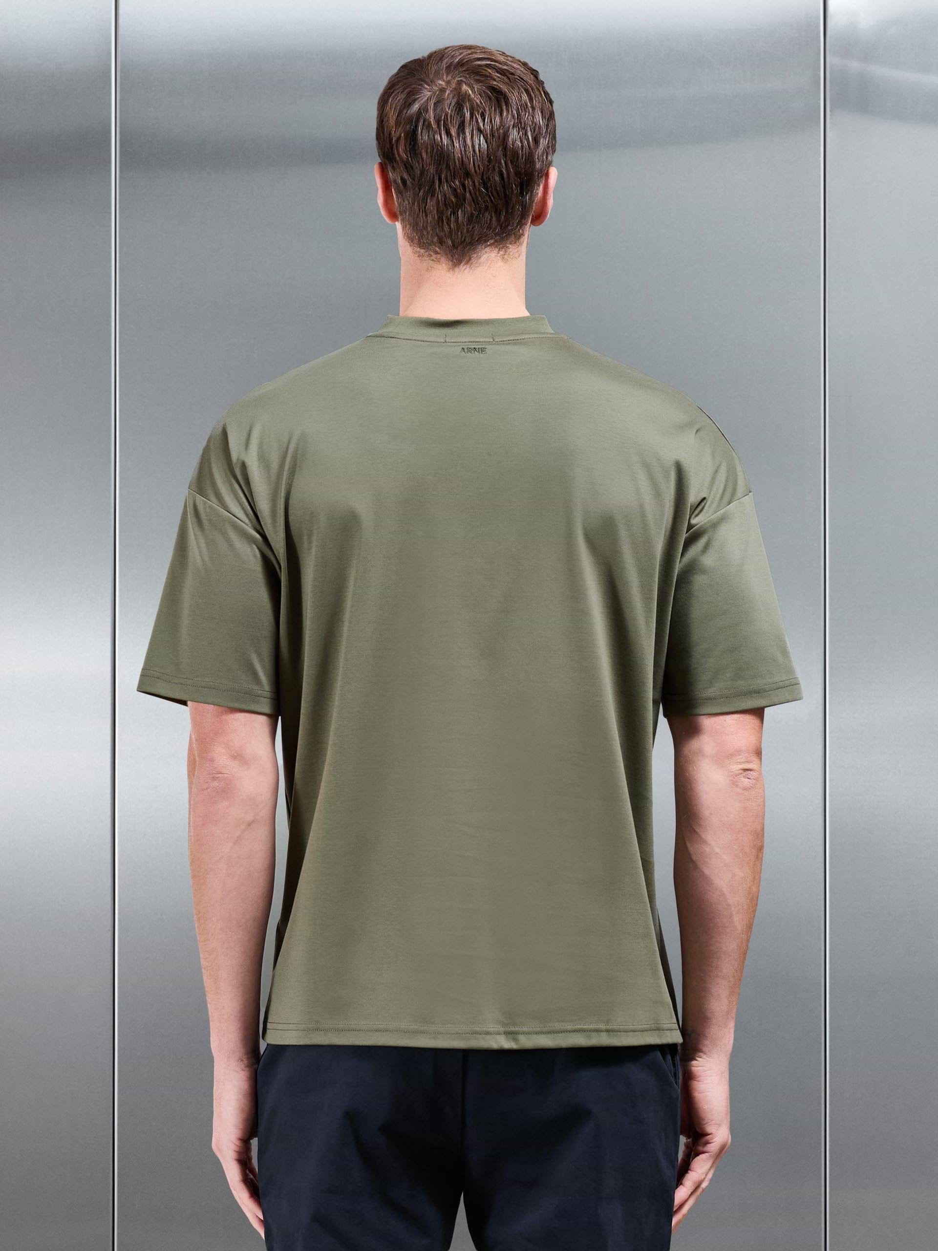 Relaxed Mercerised Interlock T-Shirt in Sage