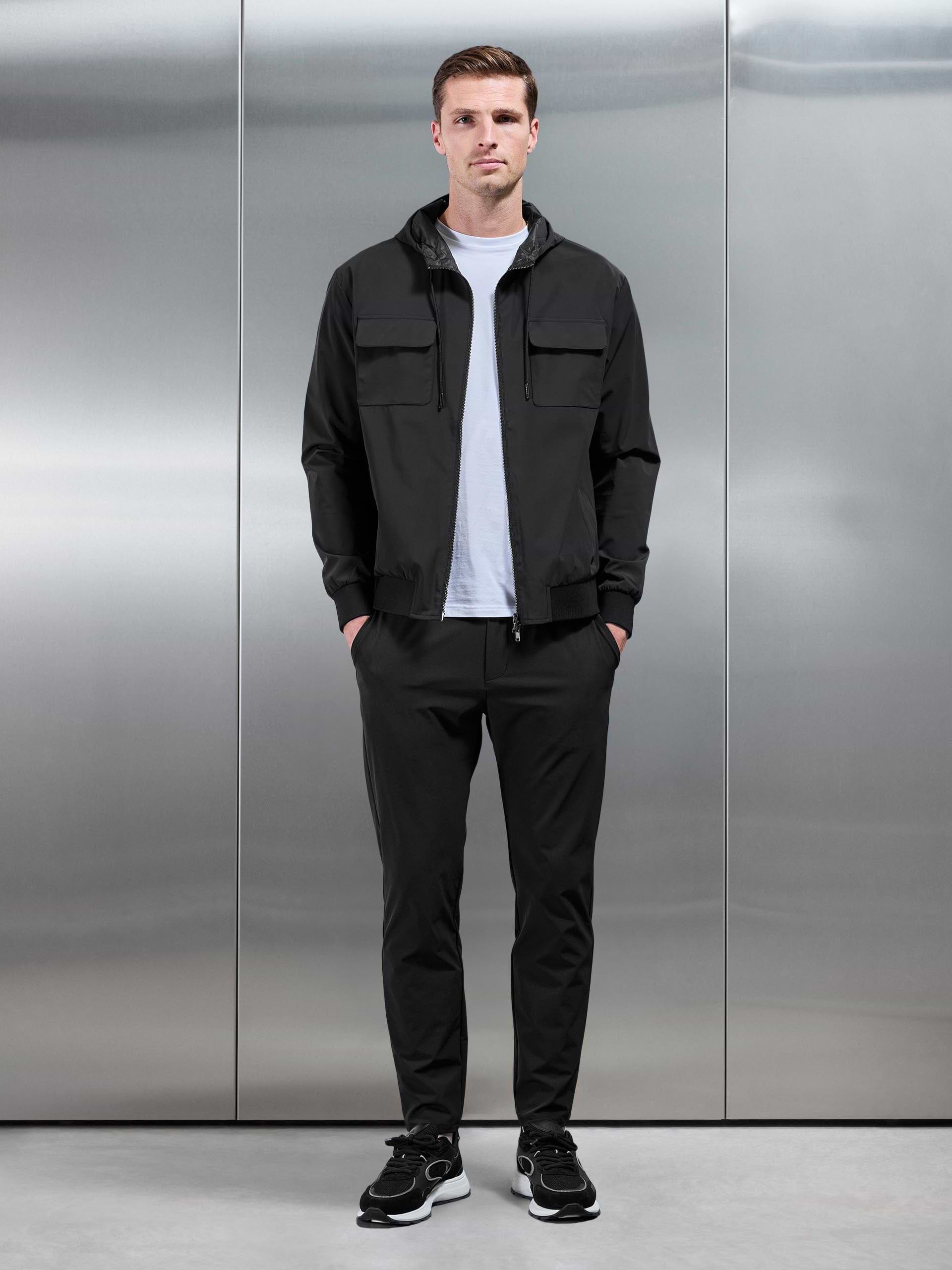 Shell Cargo Windbreaker in Black