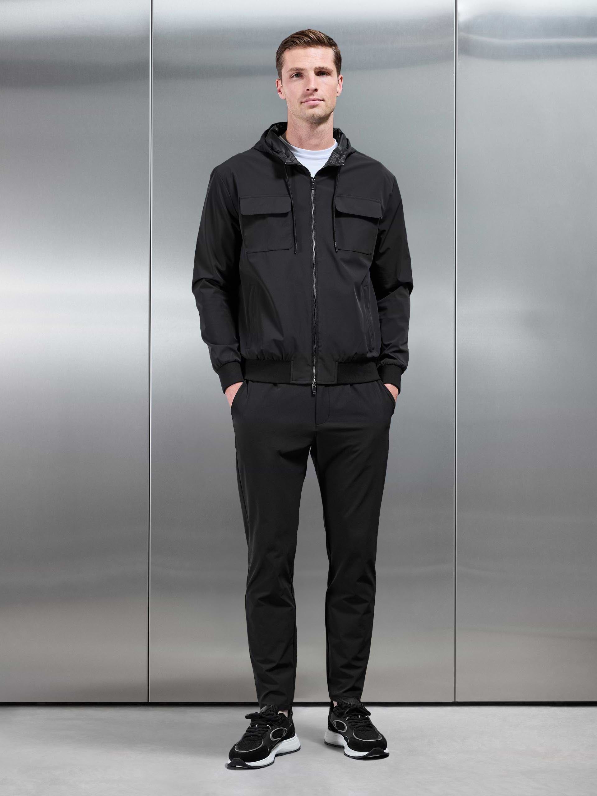 Shell Cargo Windbreaker in Black