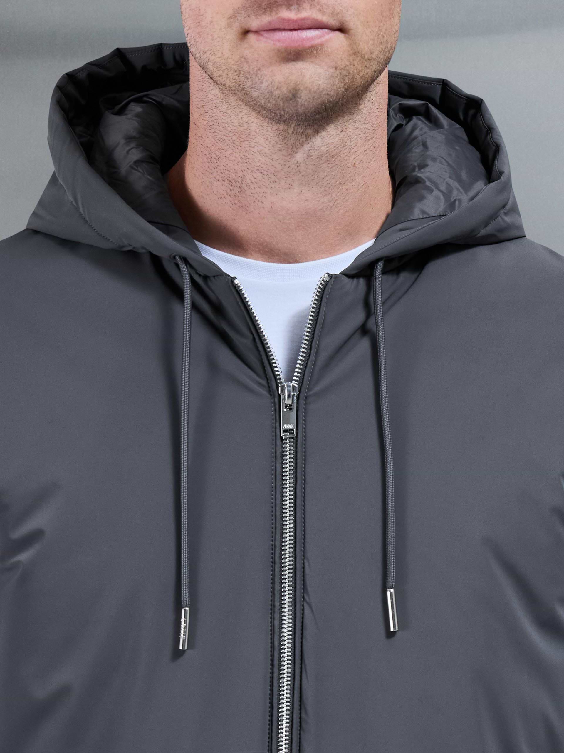 Shell Padded Windbreaker in Grey