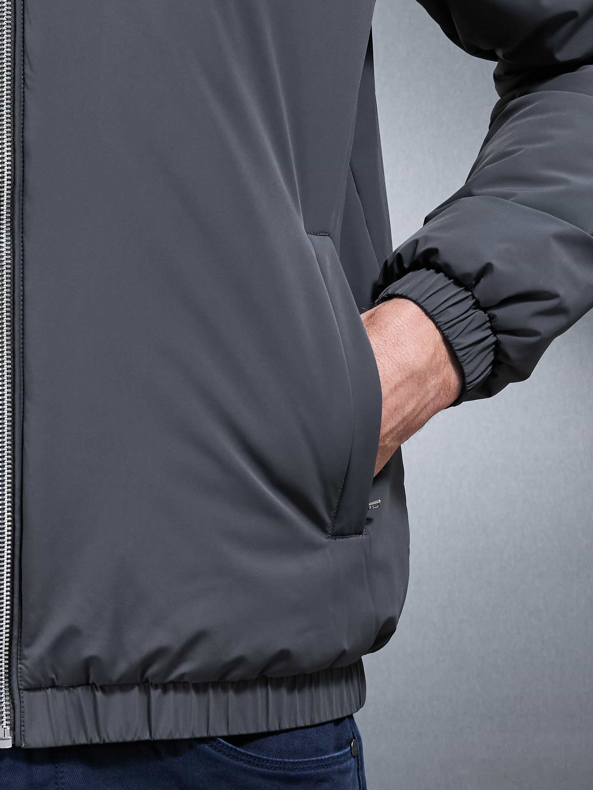 Shell Padded Windbreaker in Grey