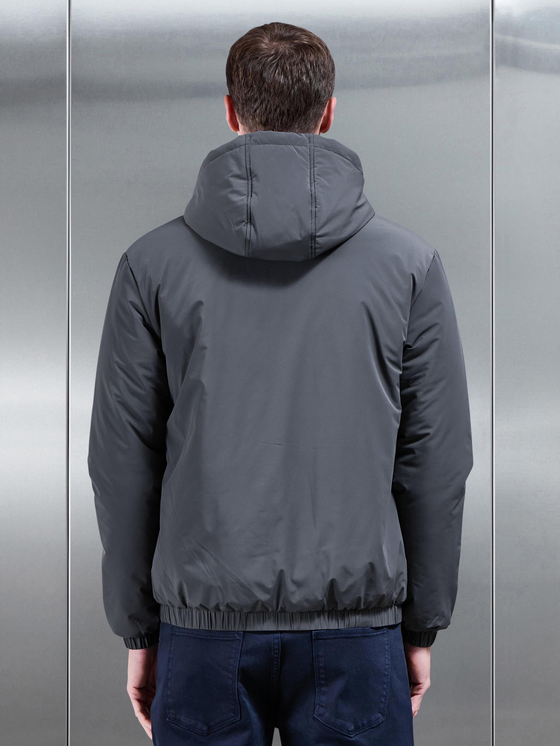 Mens Shell Padded Windbreaker in Grey