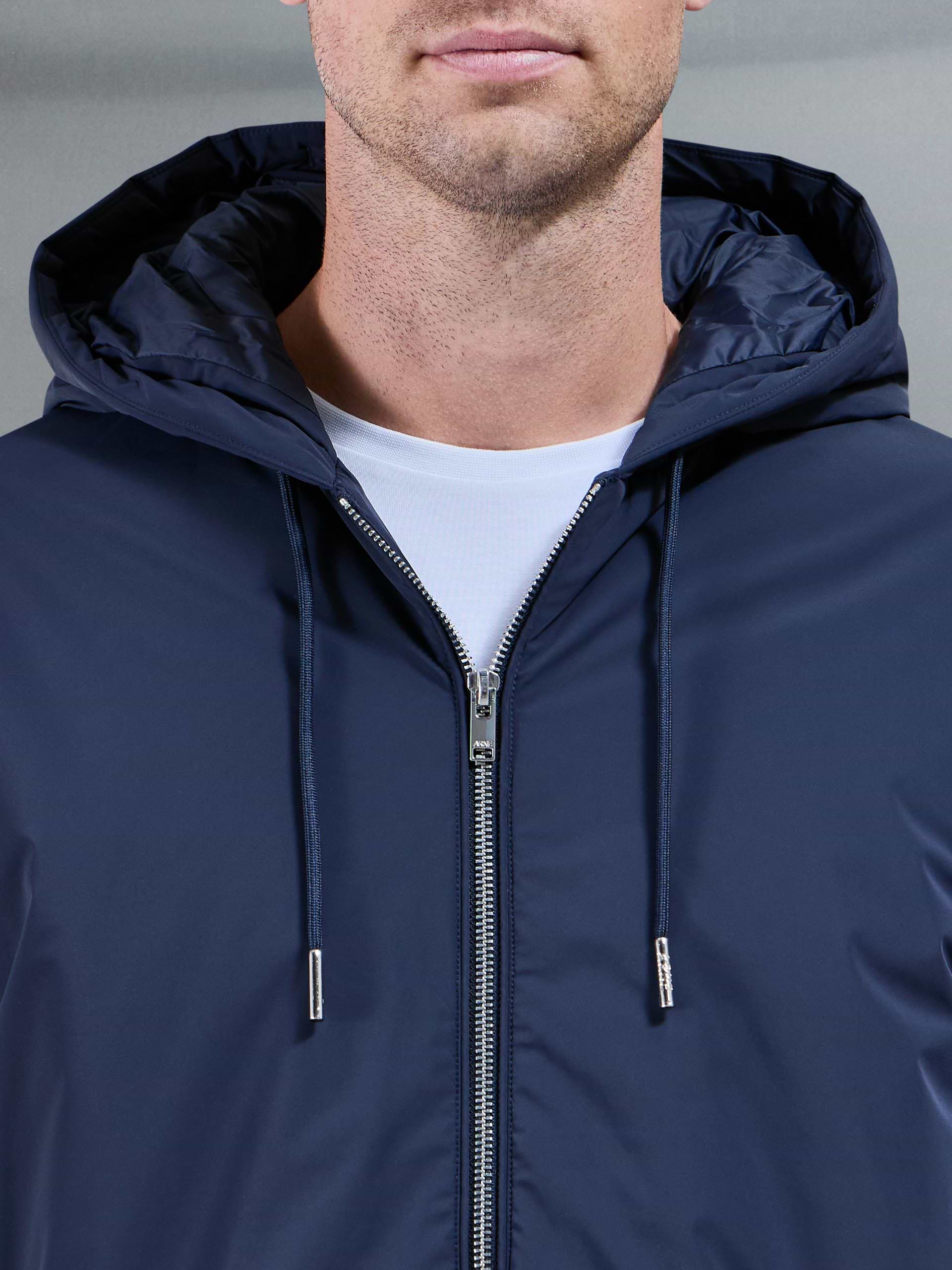 Shell Padded Windbreaker in Navy