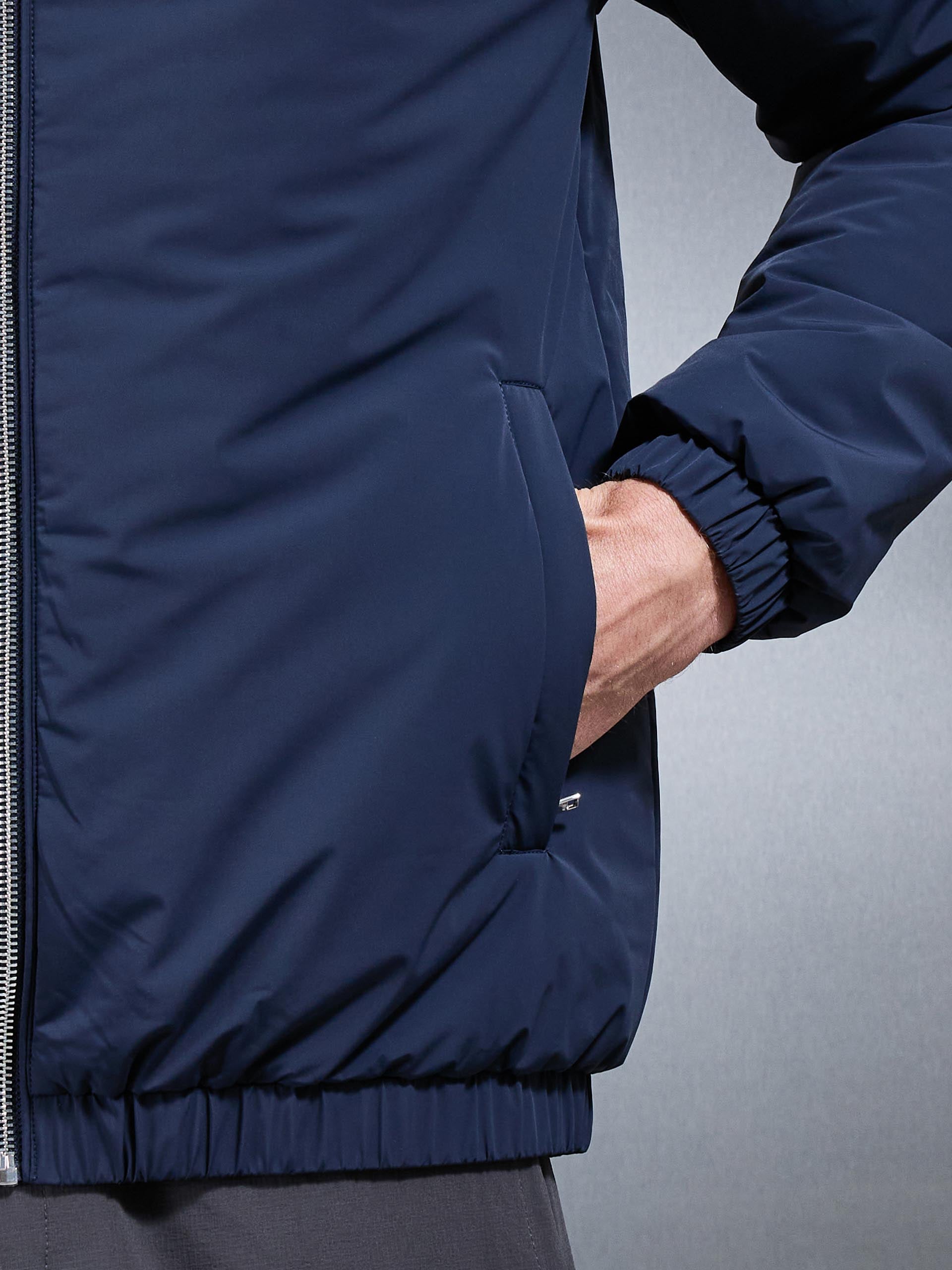 Mens Shell Padded Windbreaker in Navy