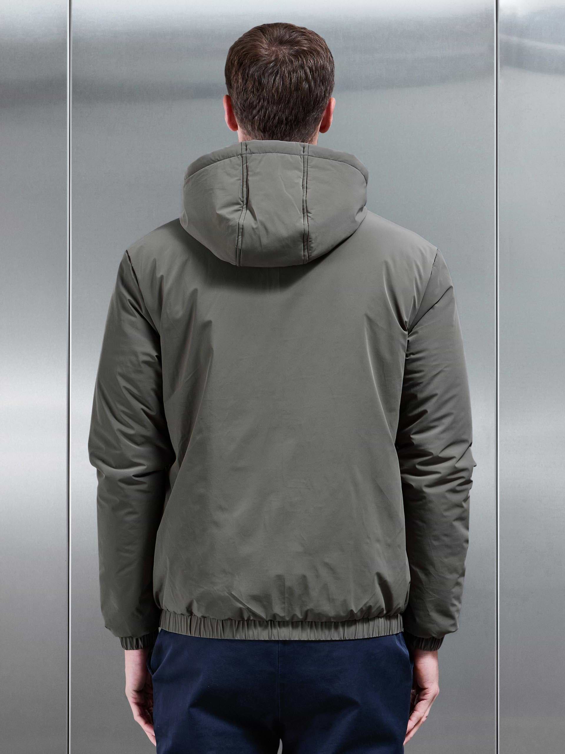 Shell Padded Windbreaker in Olive