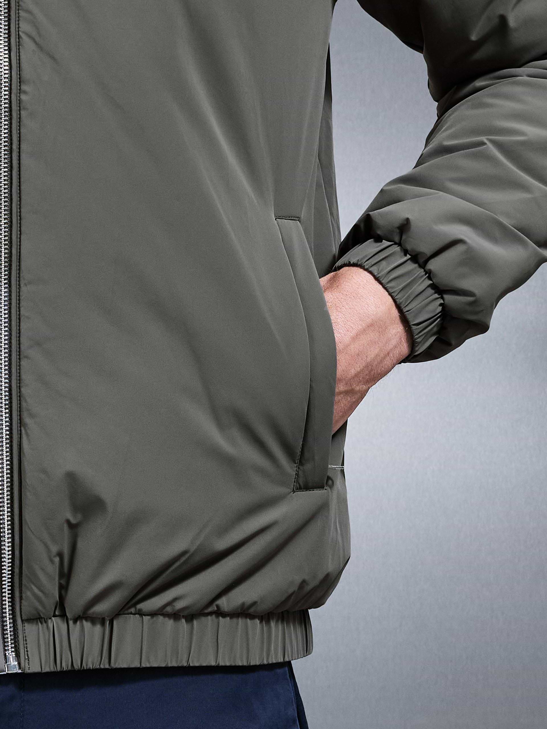 Shell Padded Windbreaker in Olive