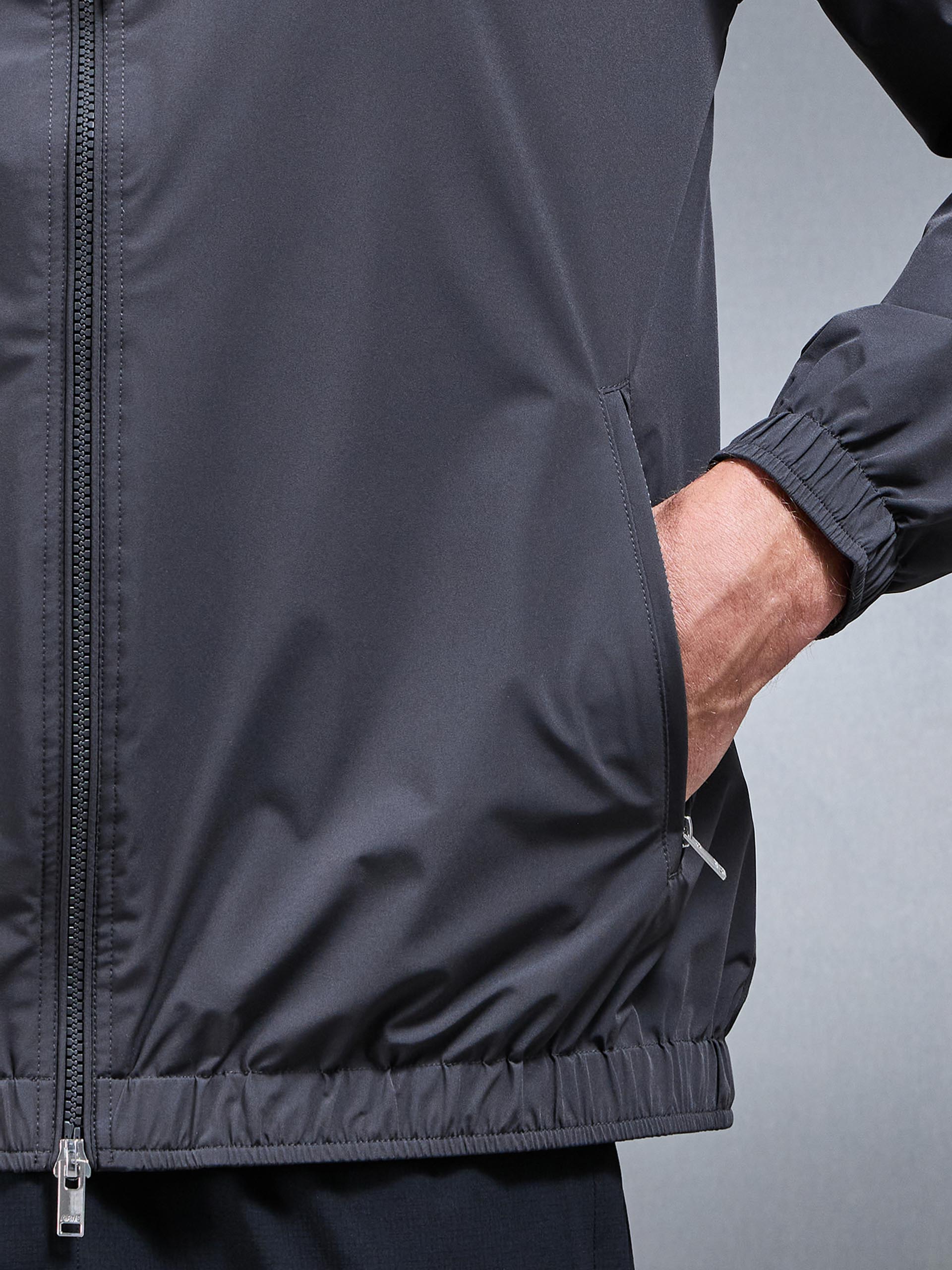 Mens Shell Windbreaker in Grey