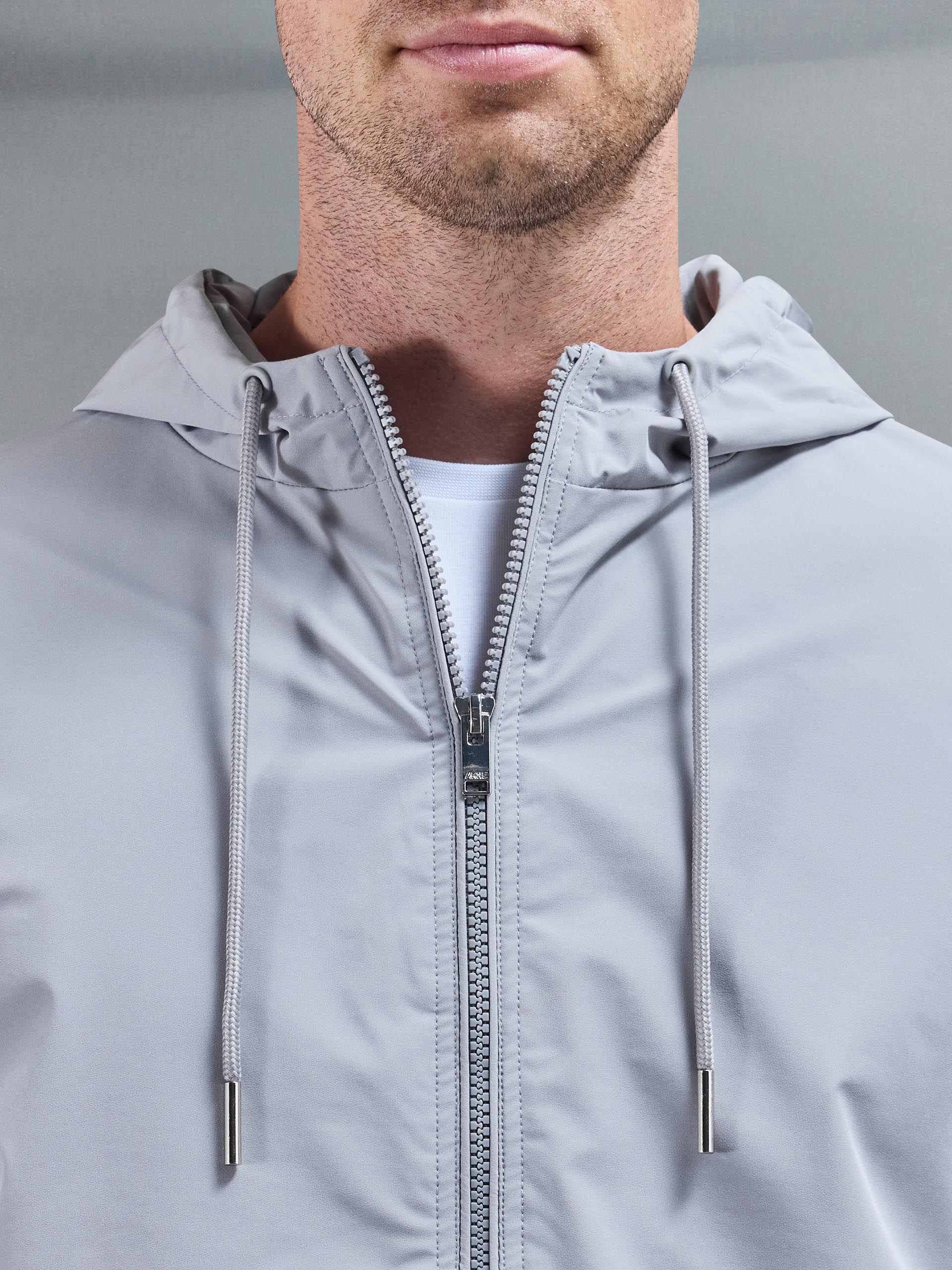 Mens Shell Windbreaker in Mid Grey