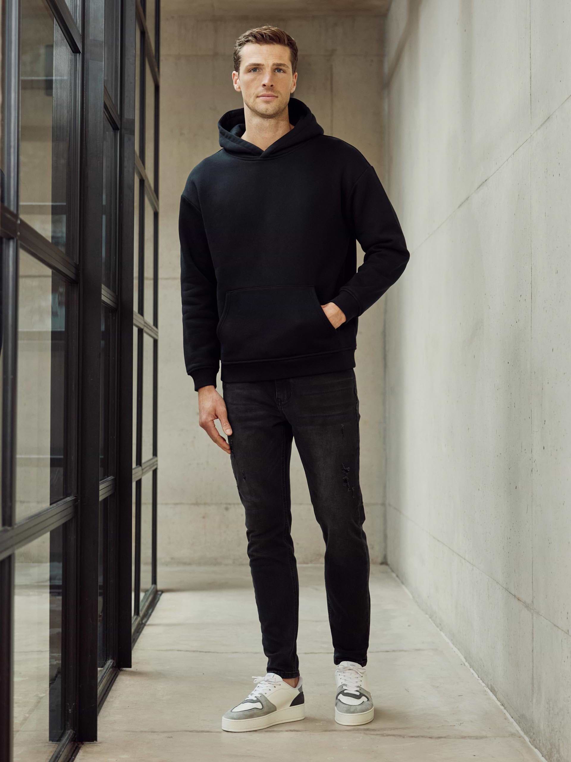 Mens Slim Fit Denim Jeans in Black Wash
