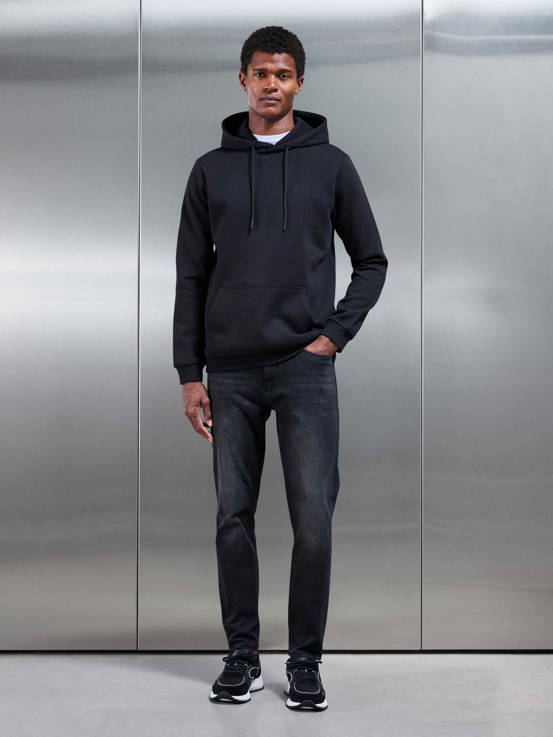 Slim Fit Denim Jeans in Black Wash