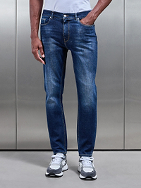 Mens Slim Fit Denim Jeans in Dark Wash