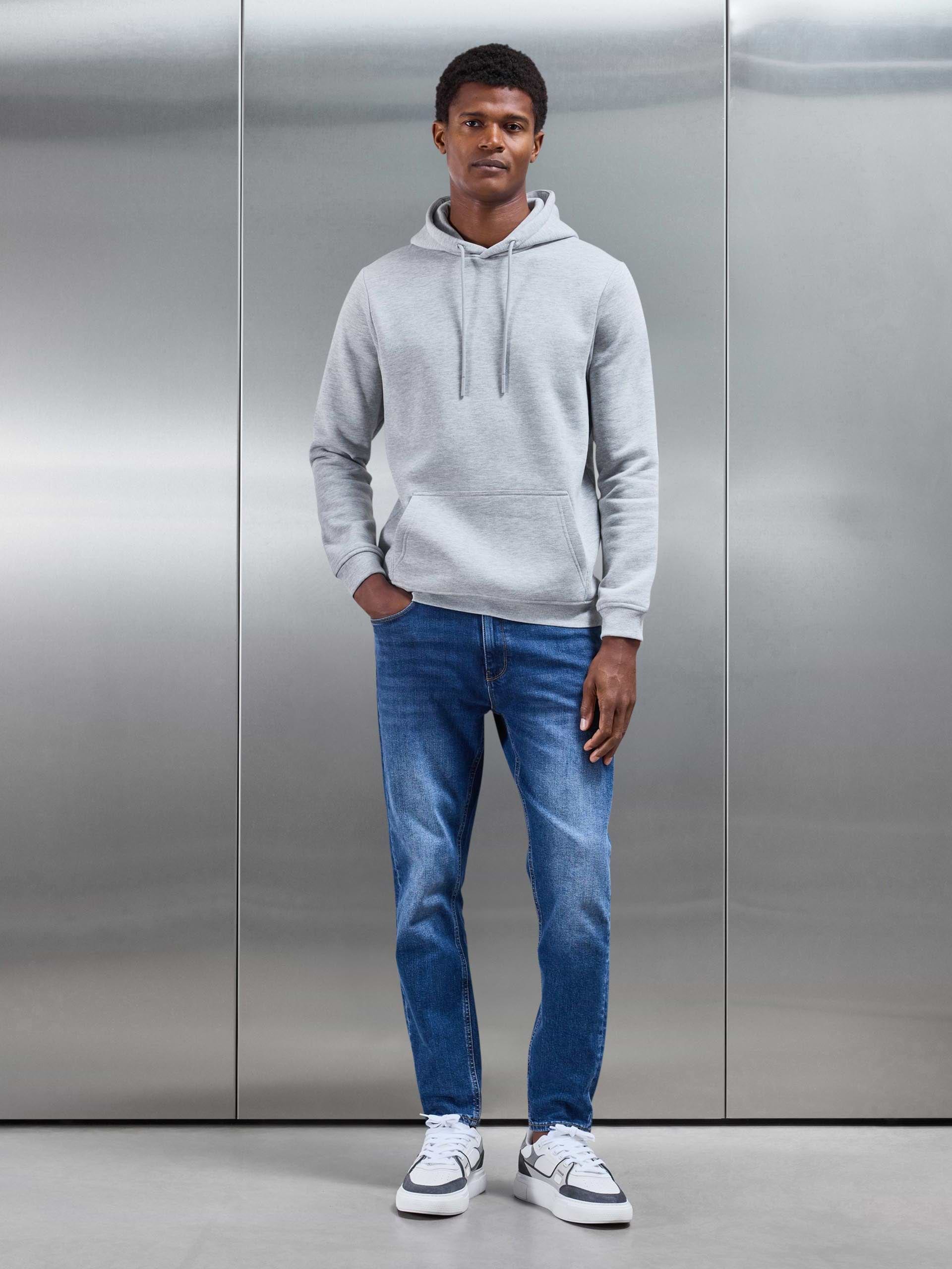 Mens Slim Fit Denim Jeans in Mid Blue