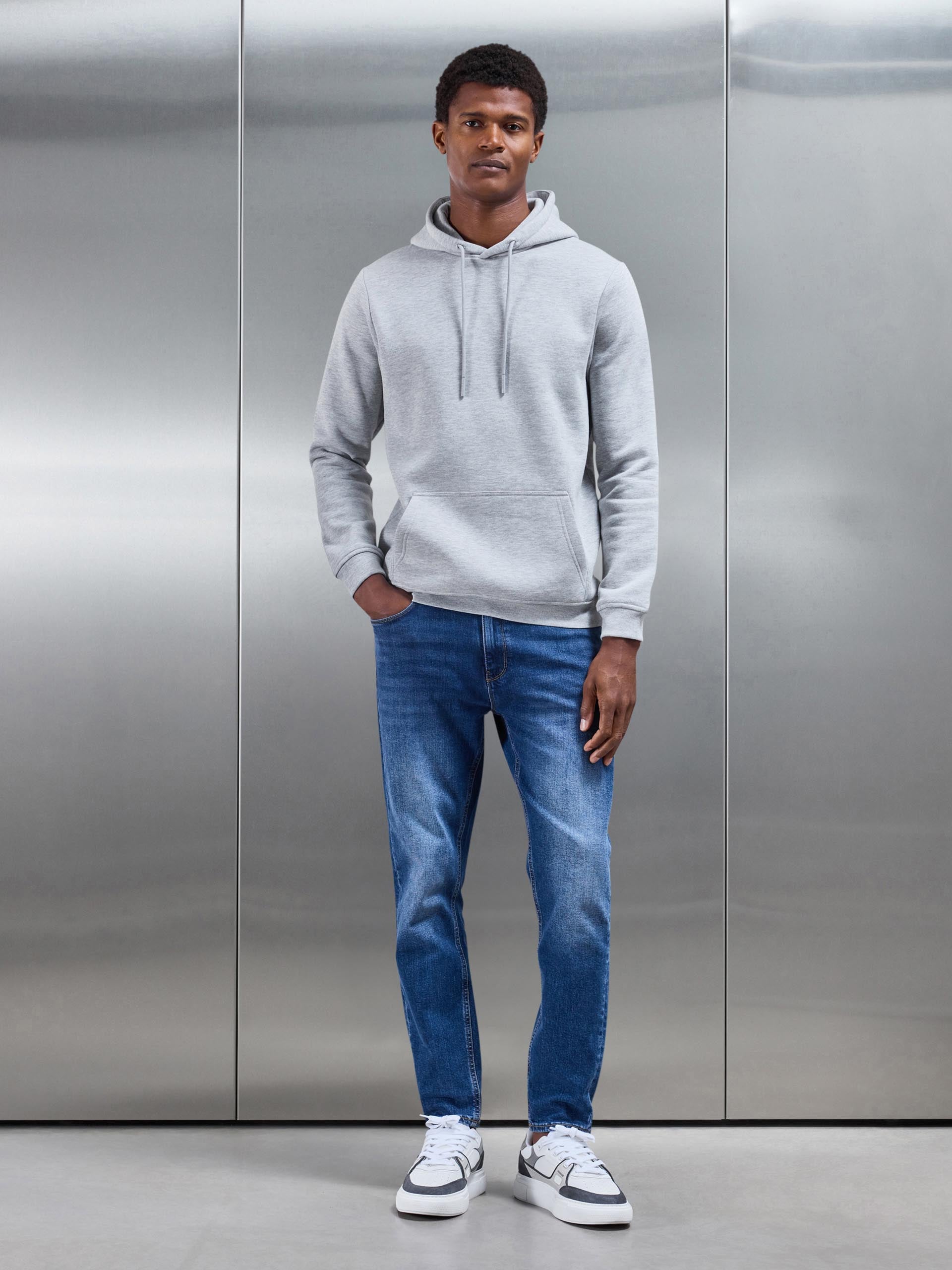 Mens Slim Fit Denim Jeans in Mid Blue