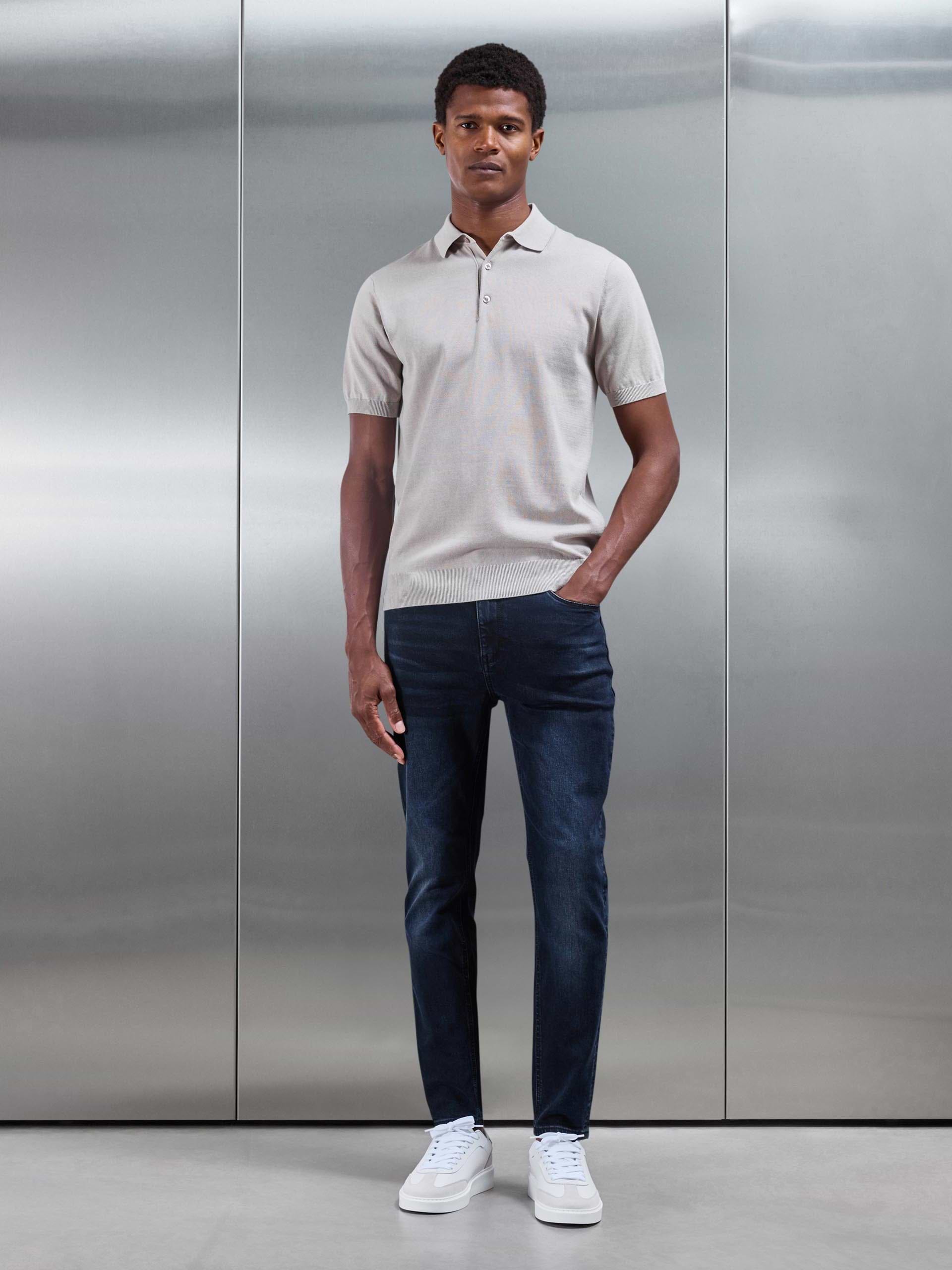 Mens Slim Fit Denim Jeans in Midnight Blue