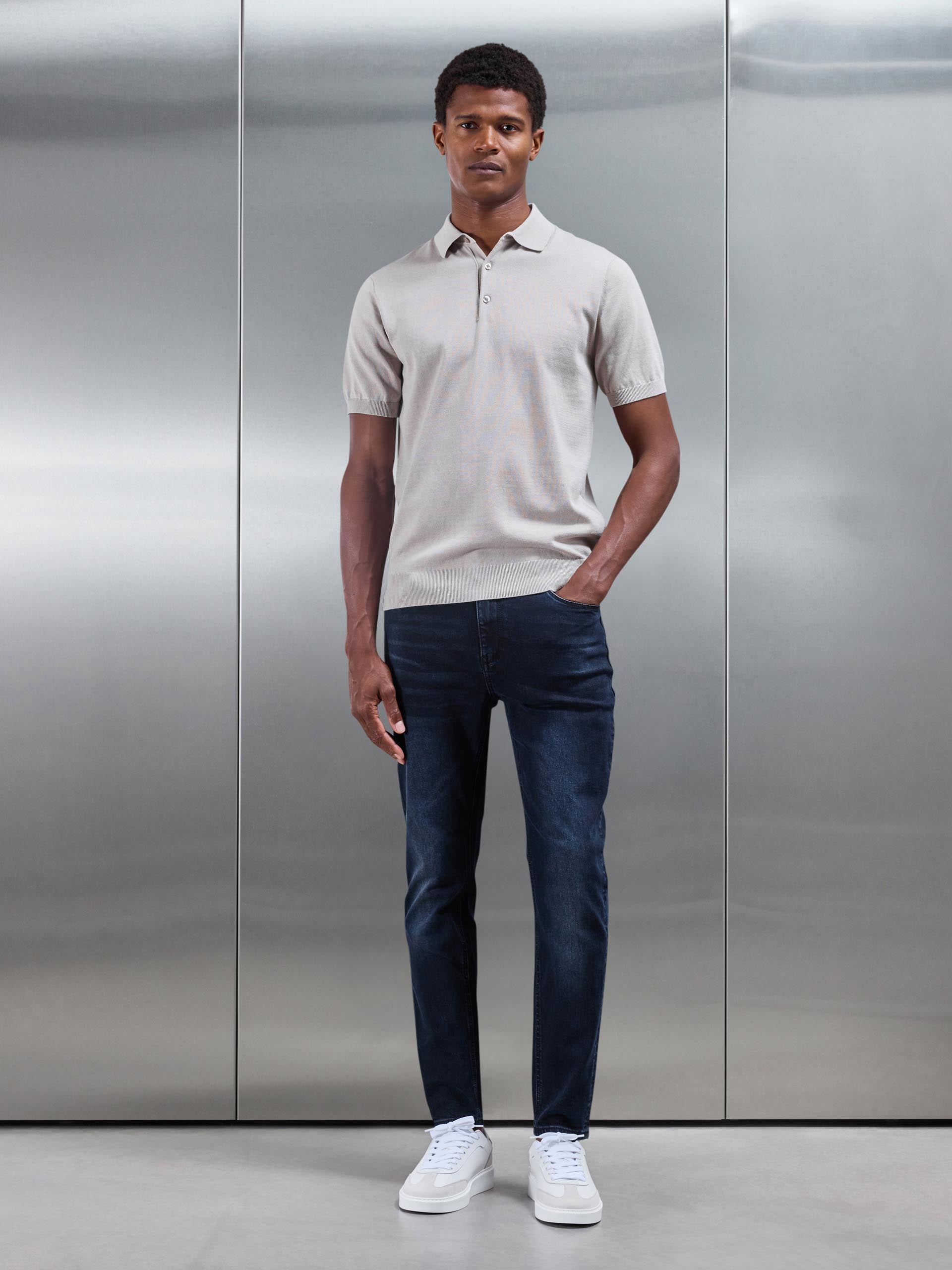 Mens Slim Fit Denim Jeans in Midnight Blue