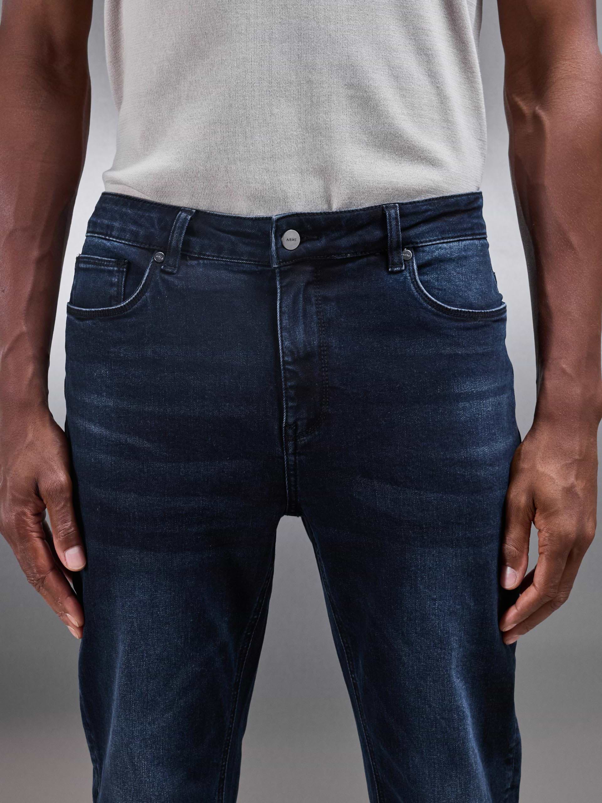 Slim Fit Denim Jeans in Midnight Blue