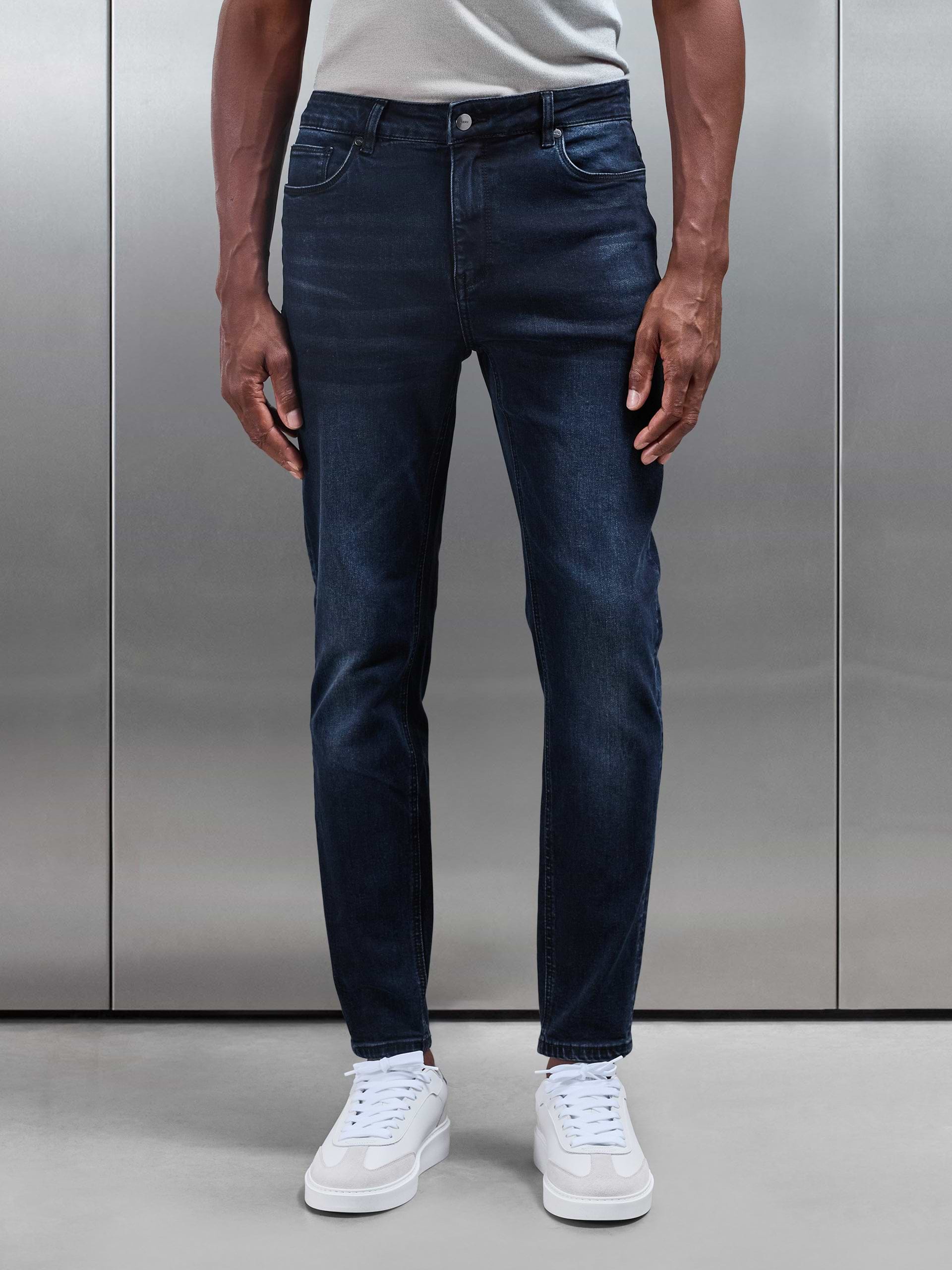 Slim Fit Denim Jeans in Midnight Blue