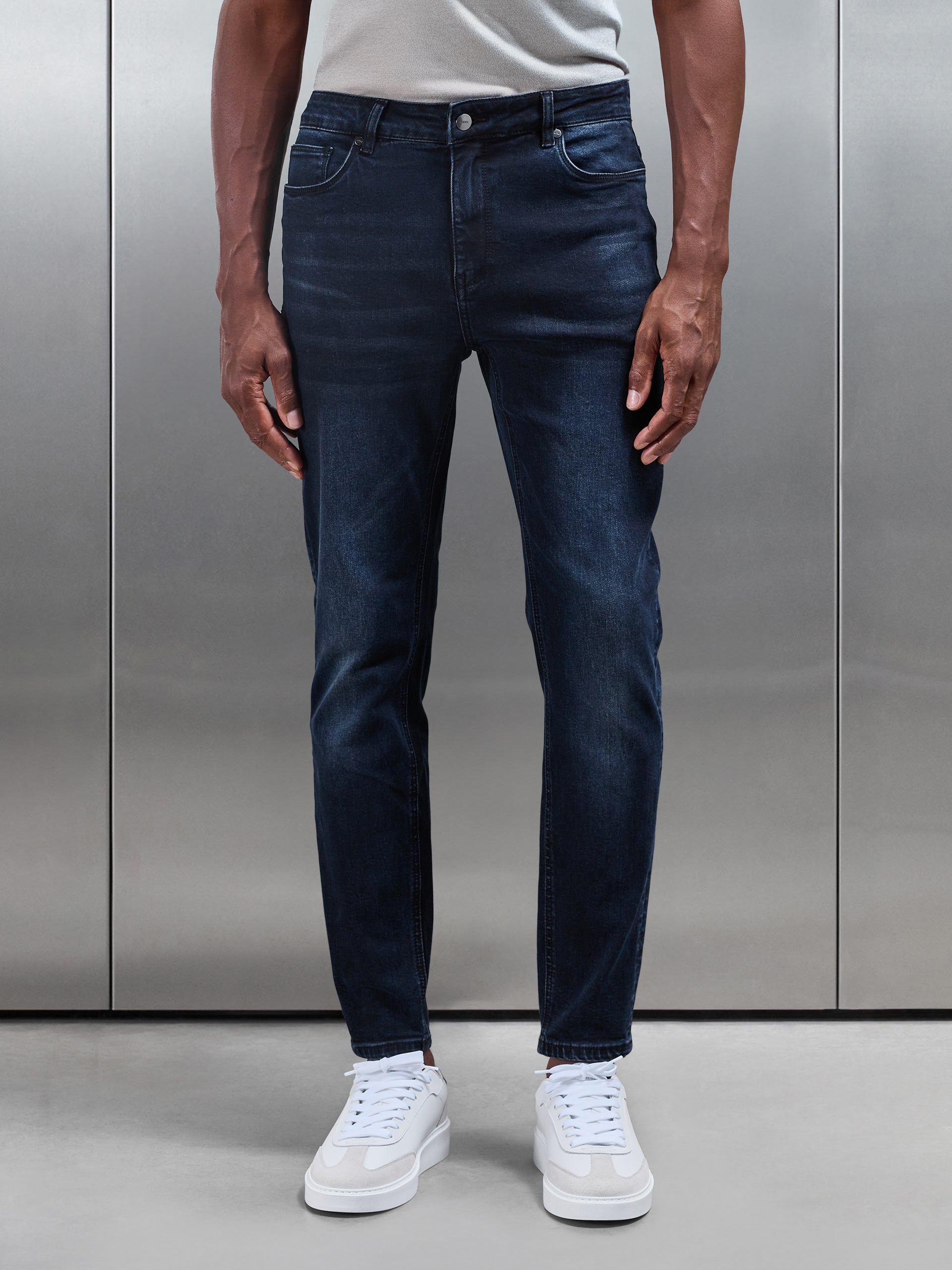 Mens Slim Fit Denim Jeans in Midnight Blue