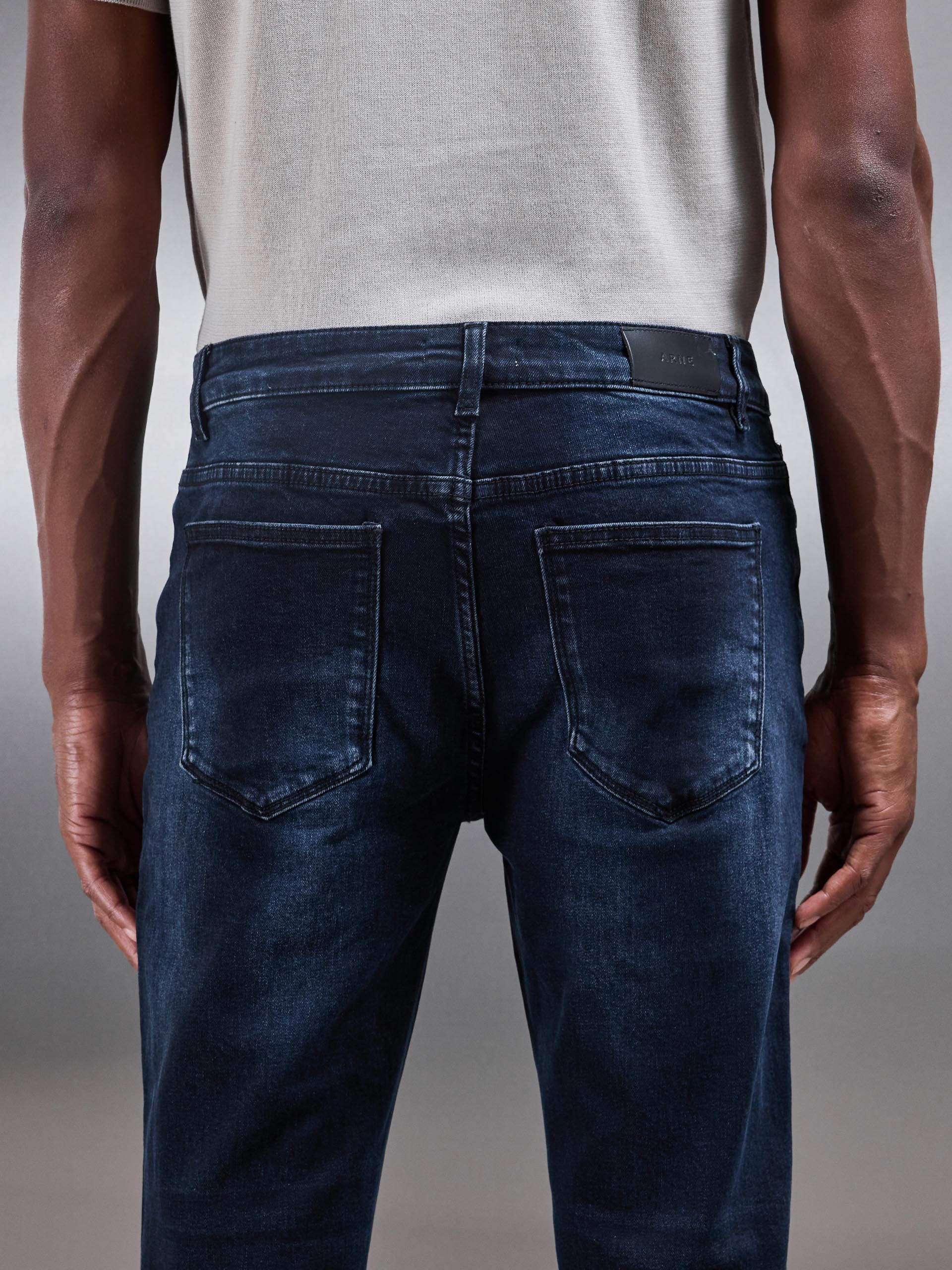 Mens Slim Fit Denim Jeans in Midnight Blue