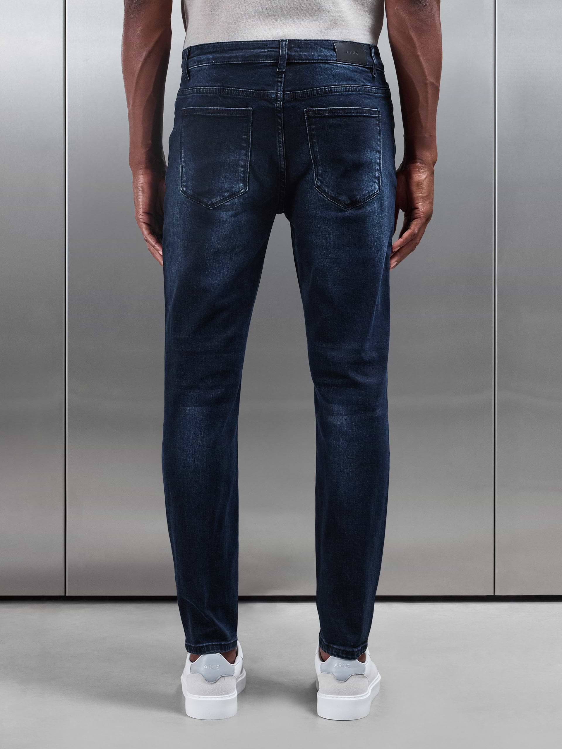 Slim Fit Denim Jeans in Midnight Blue