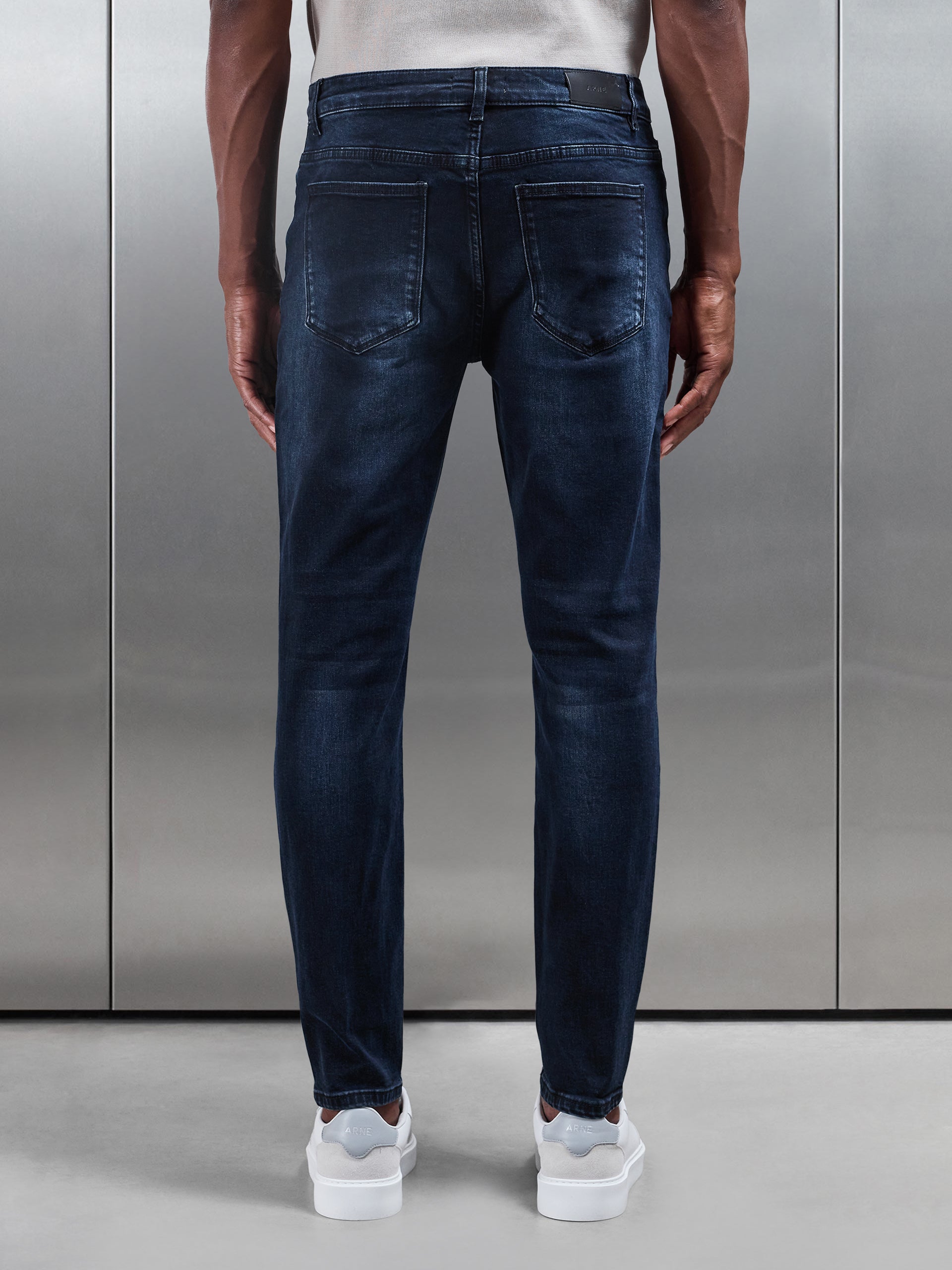 Mens Slim Fit Denim Jeans in Midnight Blue